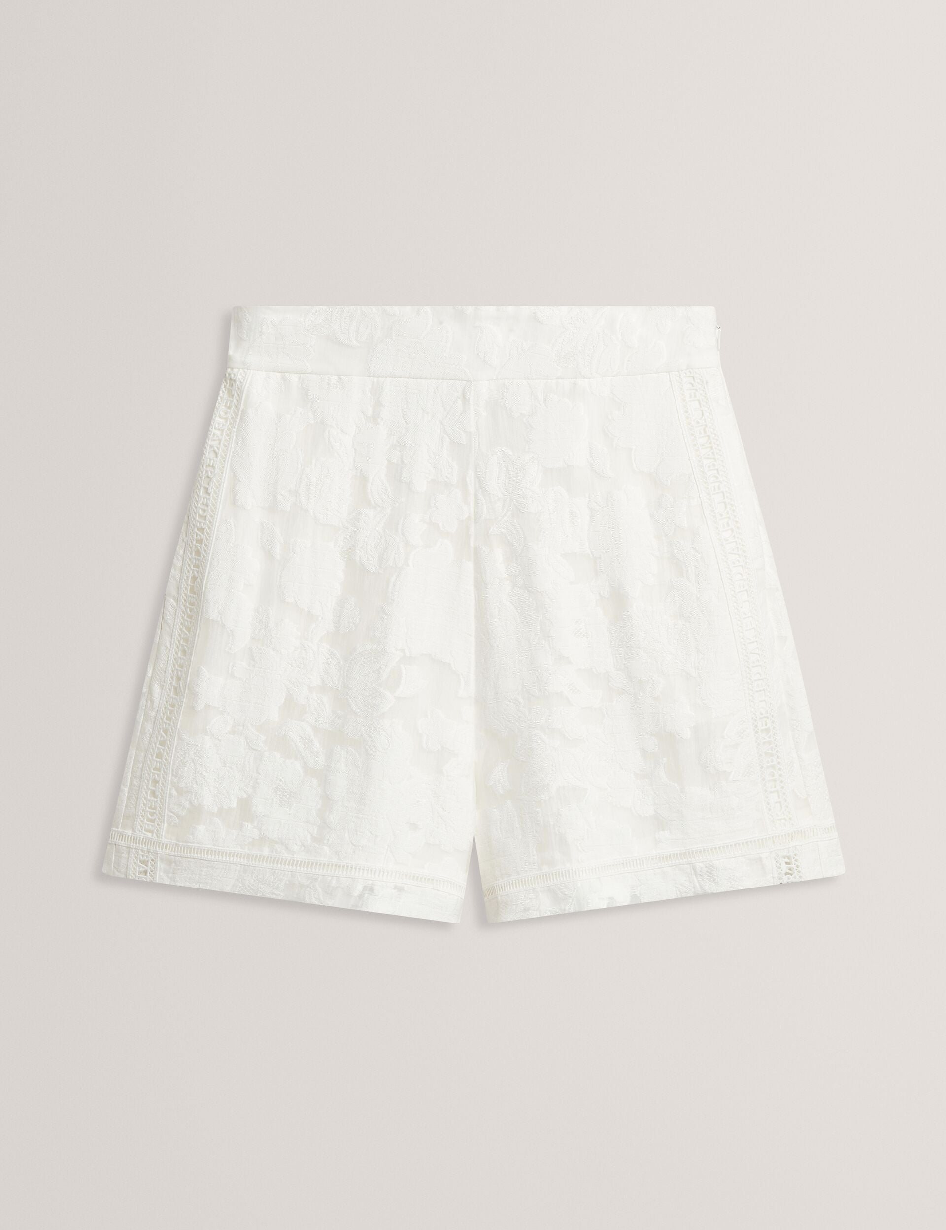 Ted Baker Faena Floral Texture Highwaisted Woven Shorts Women's
