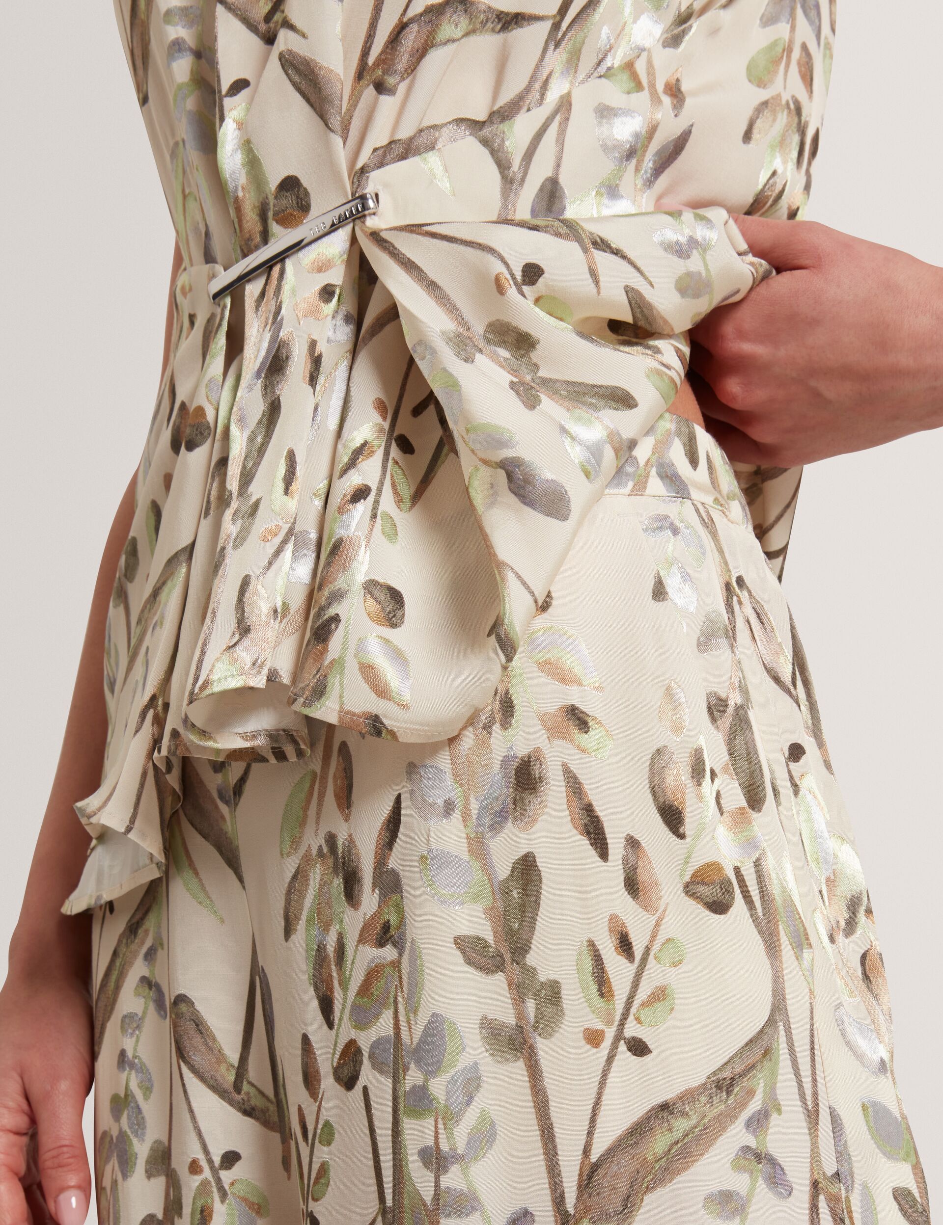 Ted Baker Susski Jacquard Leaf Wide Leg Trousers Women's