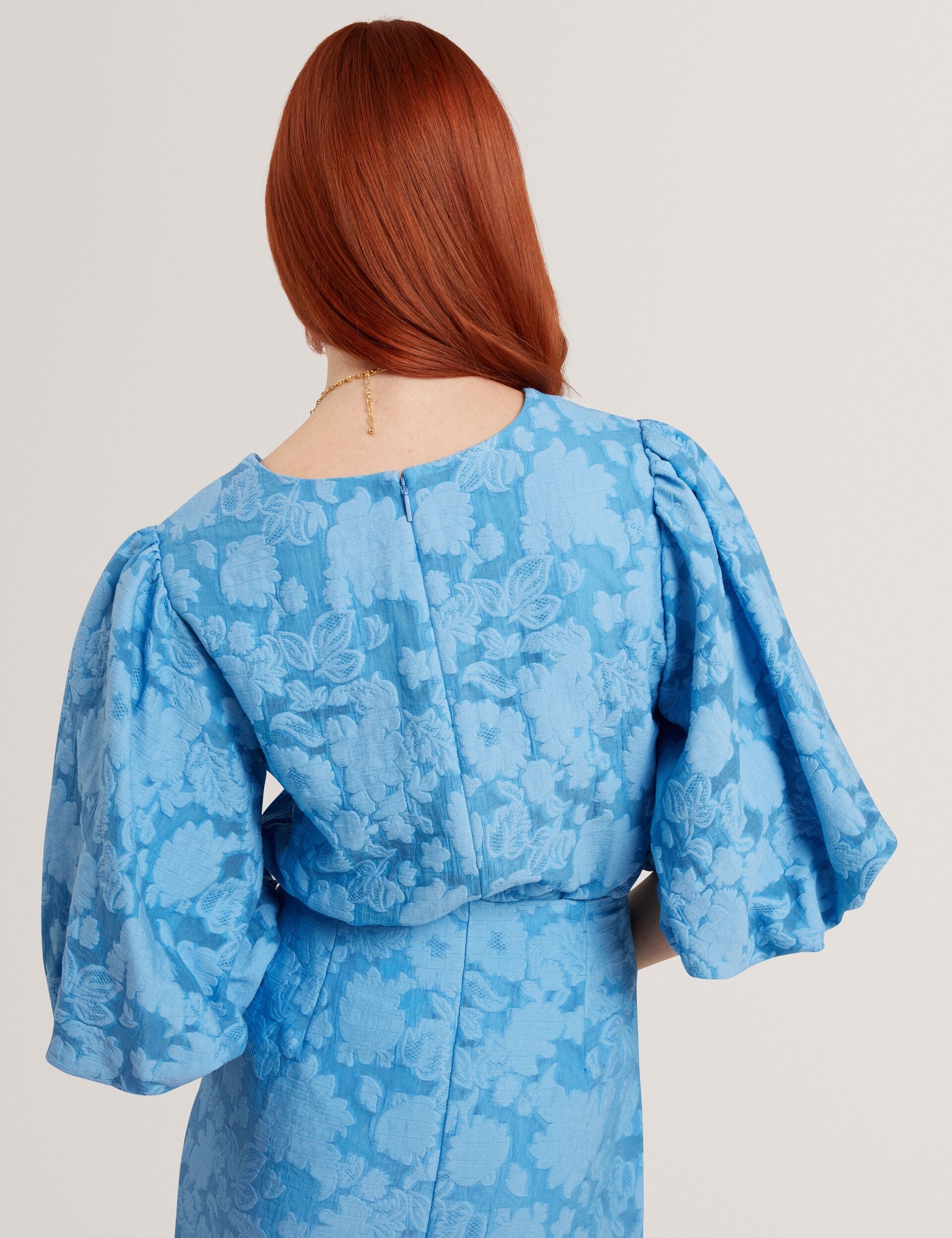 Ted Baker Limana Burnout Floral Puff Sleeve Top Women's