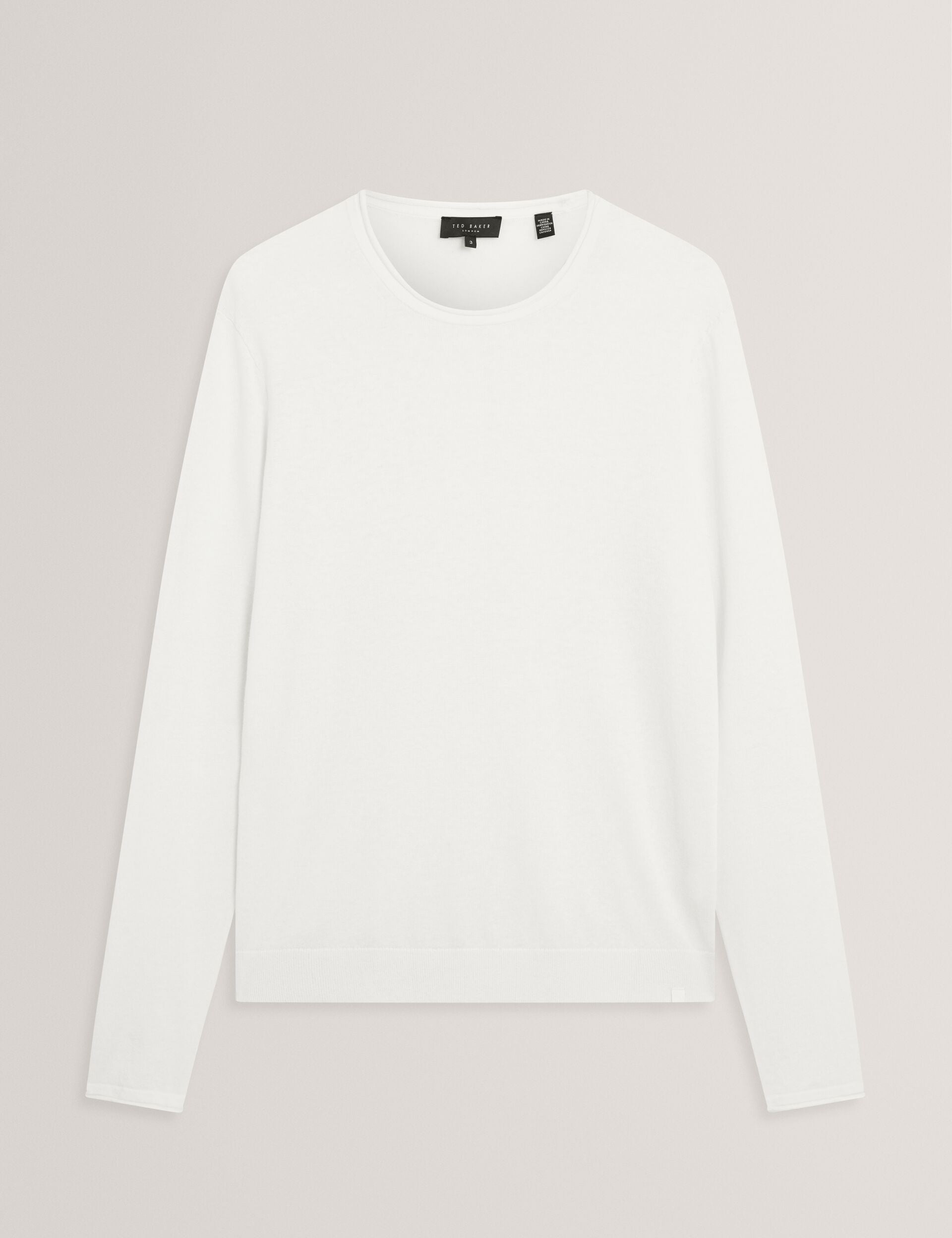 Ted Baker Yaen Rolled Edge Linen Blend Crew Neck Jumper
