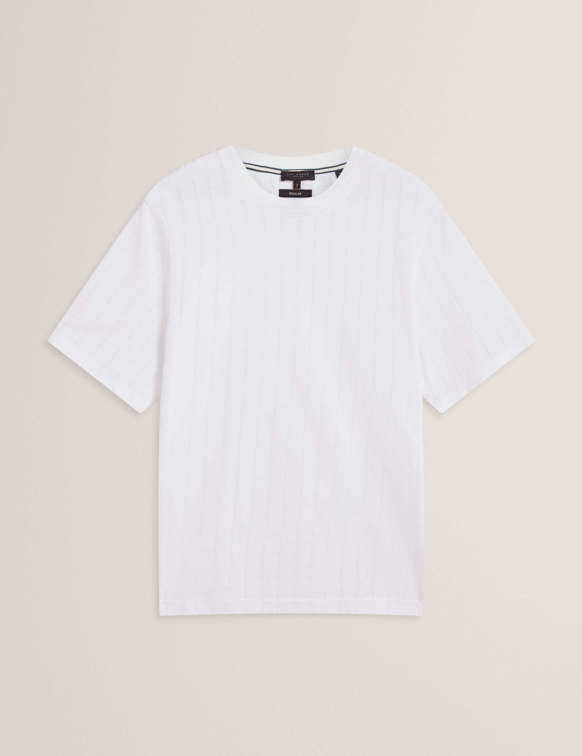 Ted Baker Heminwy Jacquard Textured Grid Cotton Tshirt