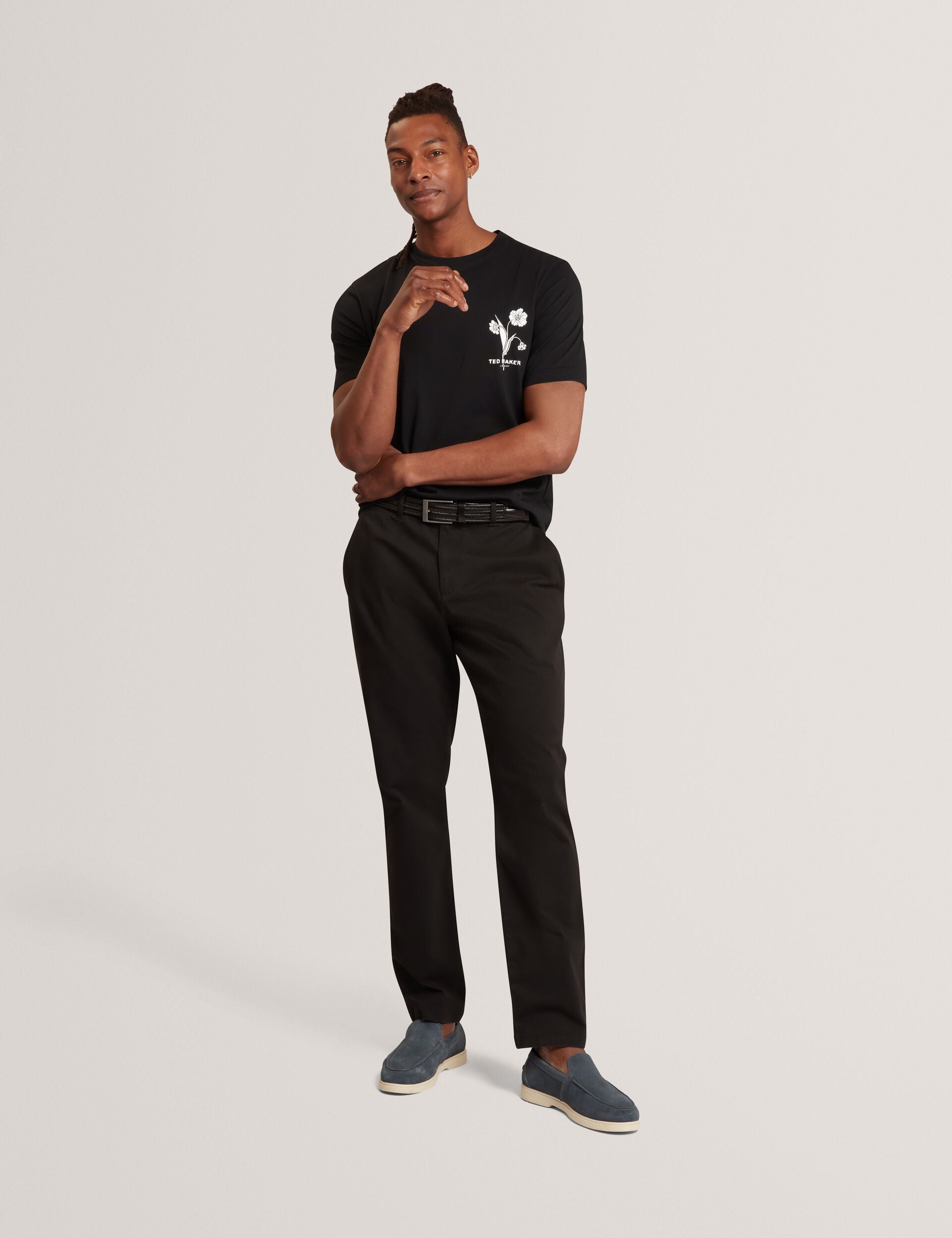 Ted Baker Cahel Floral Logo Graphic Cotton Tshirt