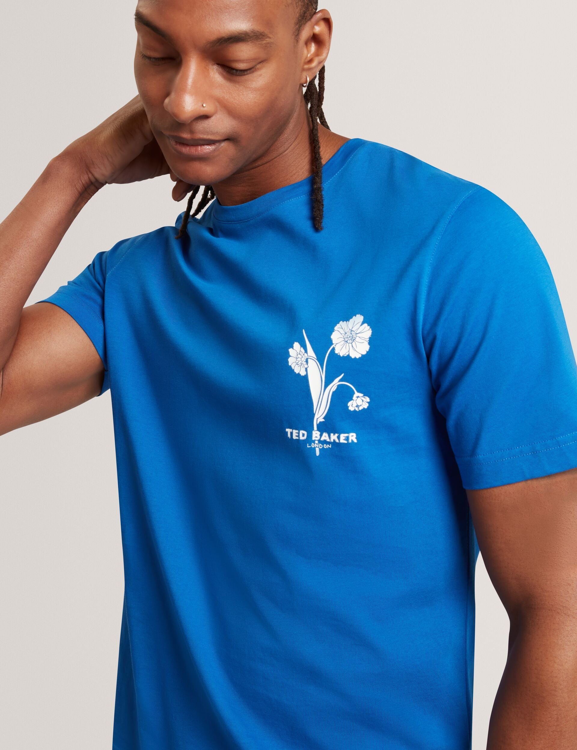 Ted Baker Cahel Floral Logo Graphic Cotton Tshirt