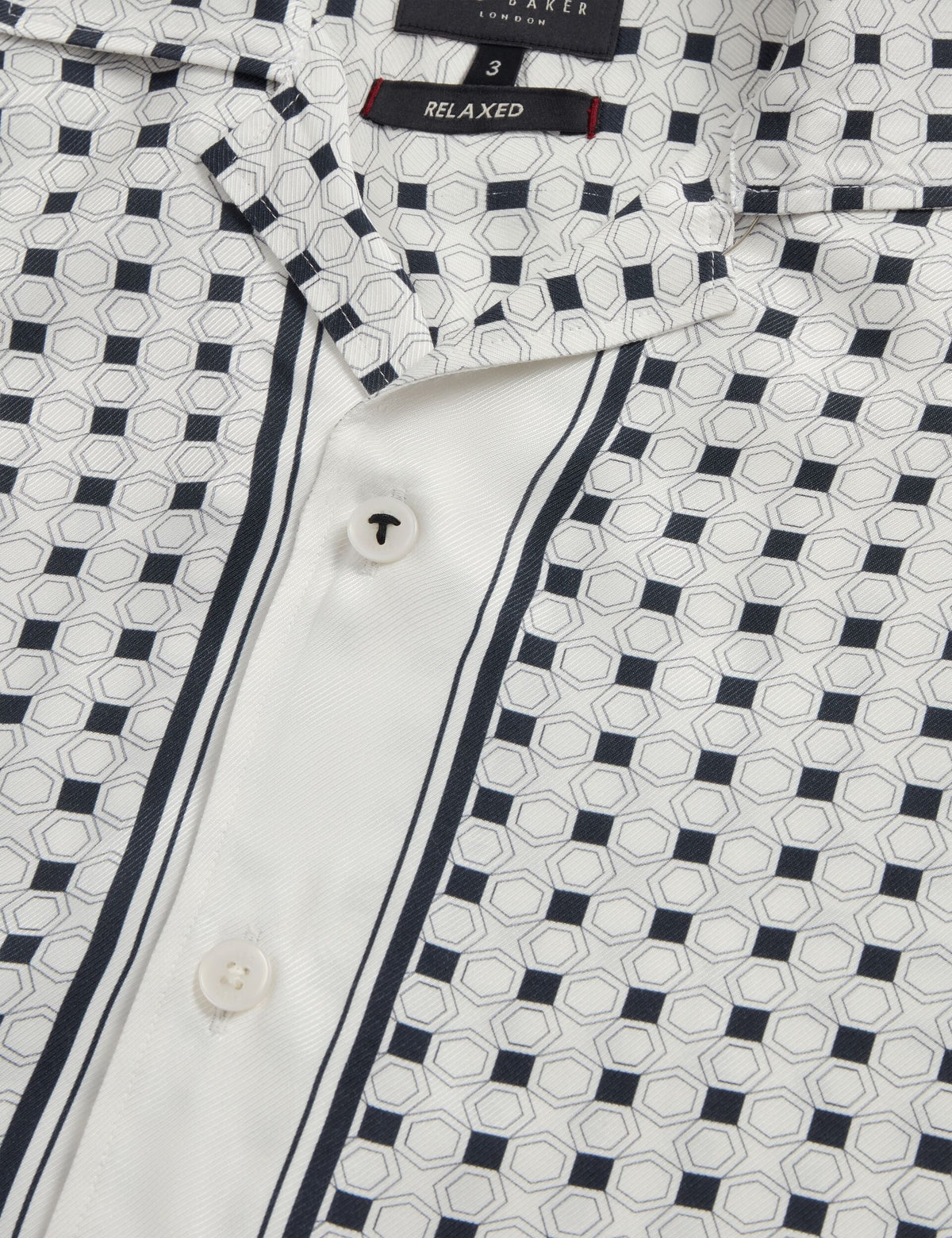 Ted Baker Ferran Border Print Short Sleeve Resort Shirt