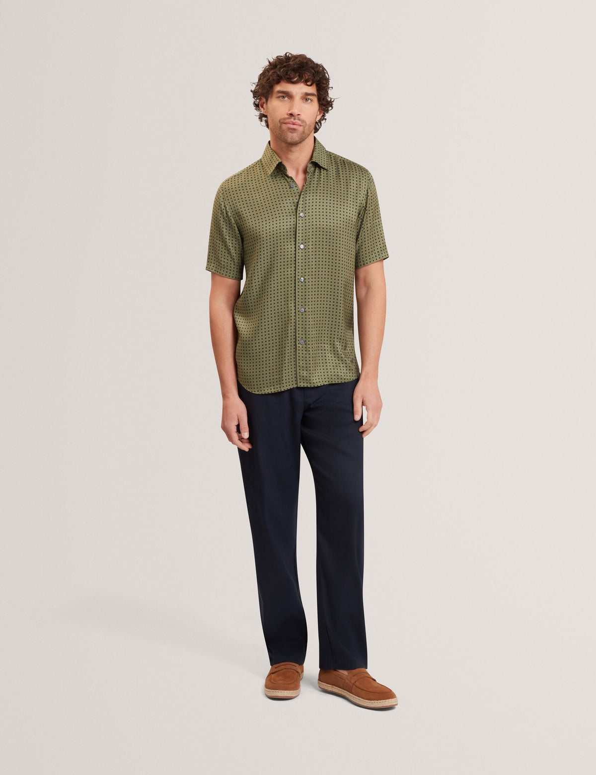Ted Baker Allistr Geometric Tile Print Short Sleeve Shirt