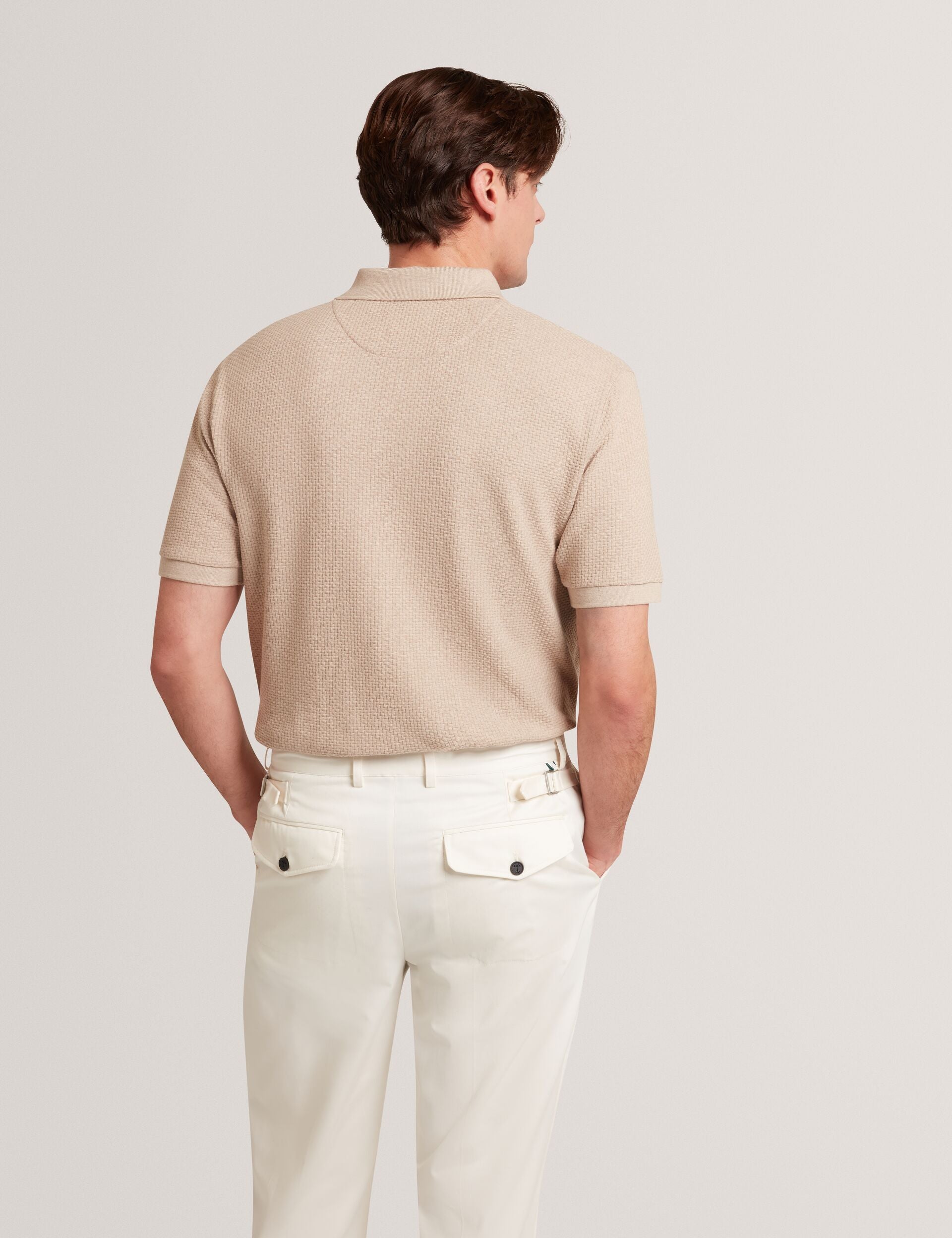 Ted Baker Connyr Textured Knit Buttonthrough Polo Shirt