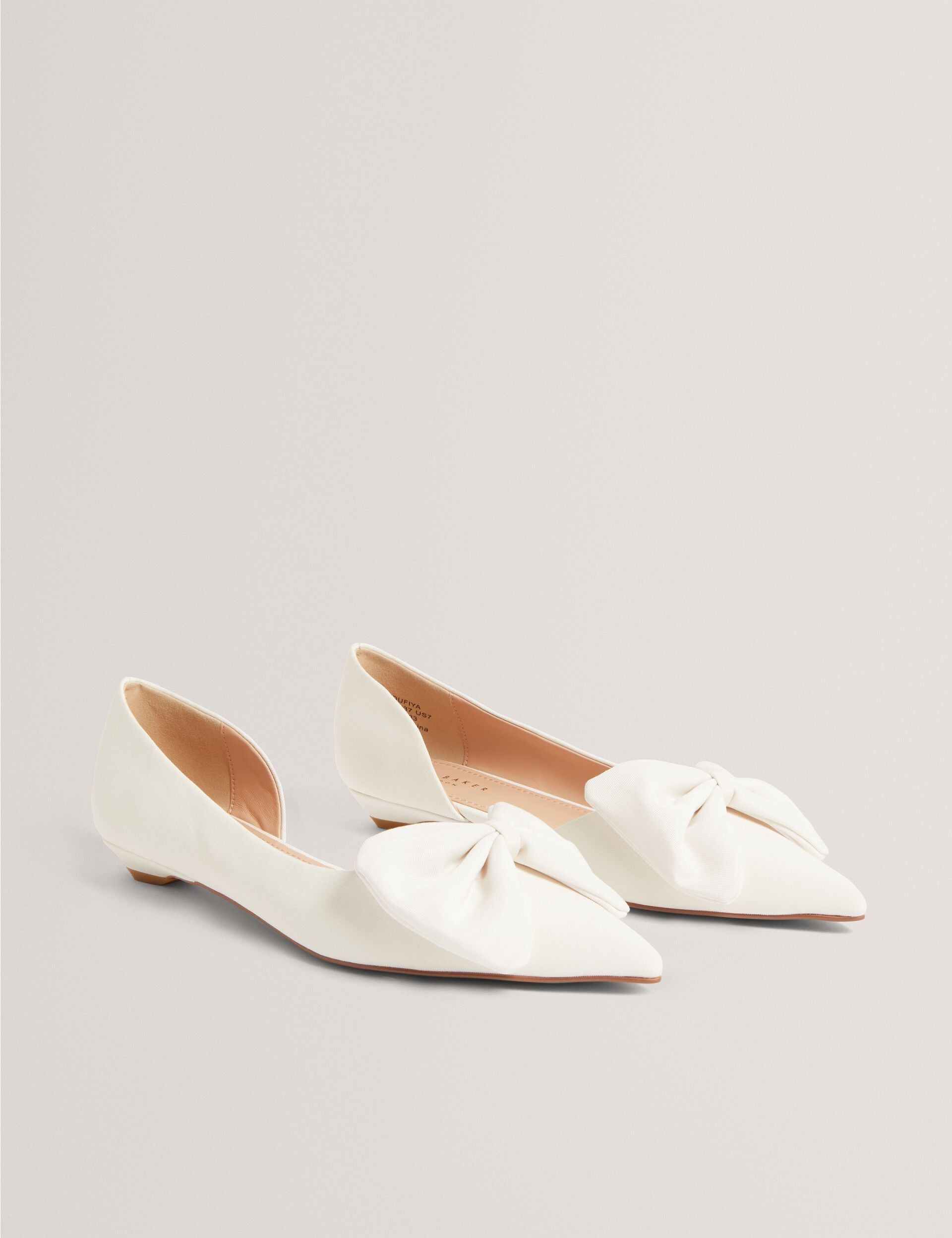 Ted Baker Soufiya Bow Detail Grosgrain Kitten Heel Shoes Women's