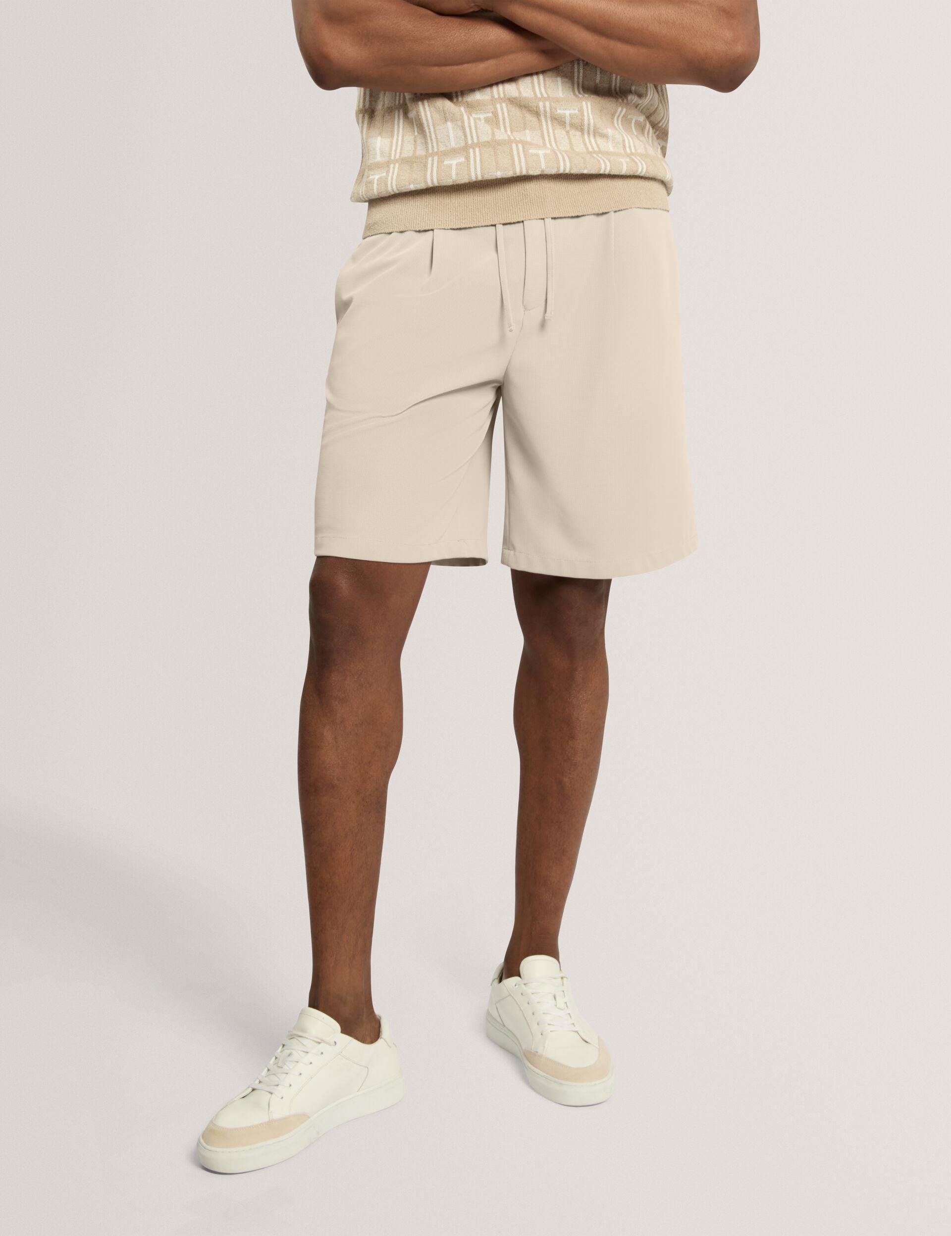 Ted Baker Cialdas Waffle Texture Straight Leg Shorts