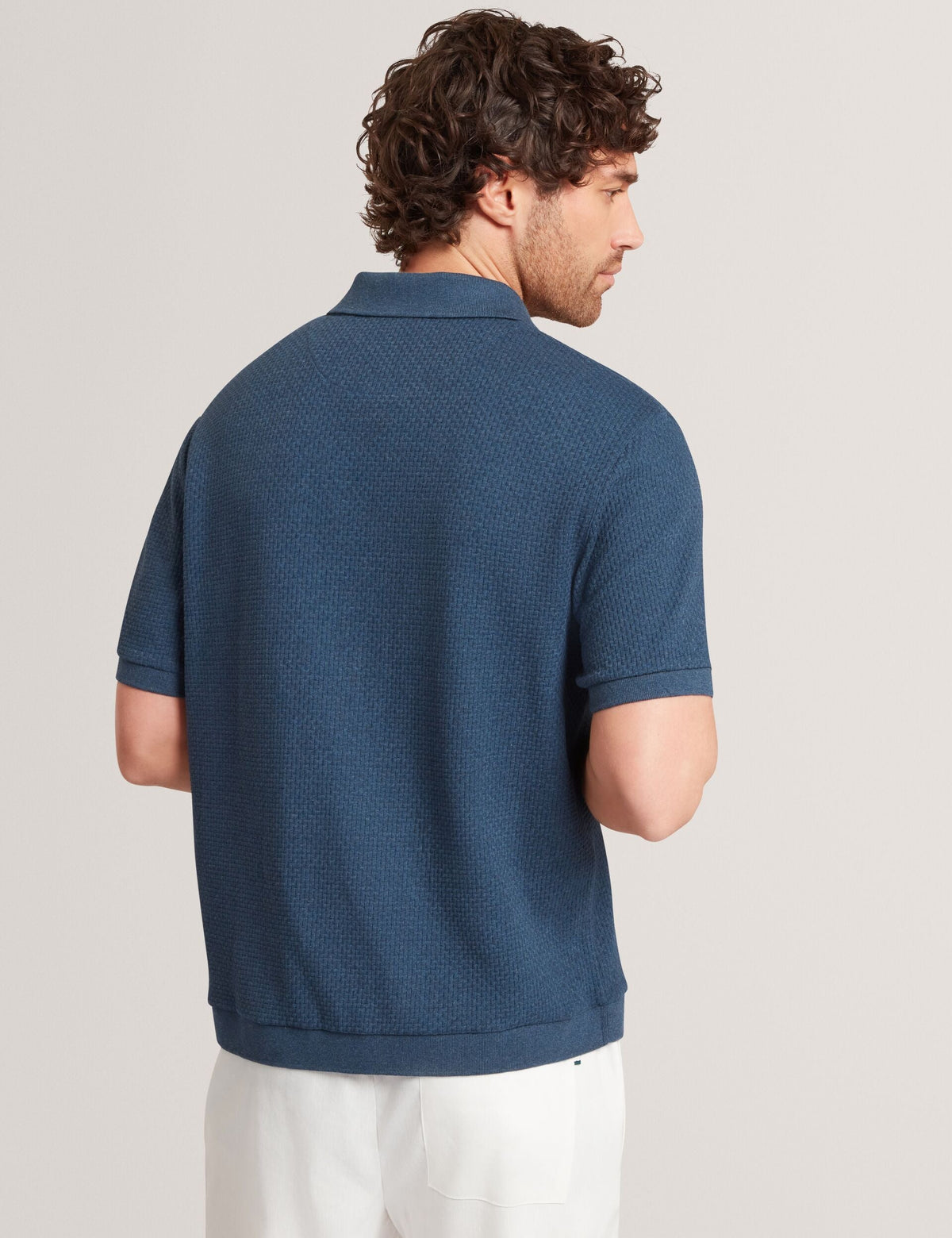 Ted Baker Connyr Textured Knit Buttonthrough Polo Shirt