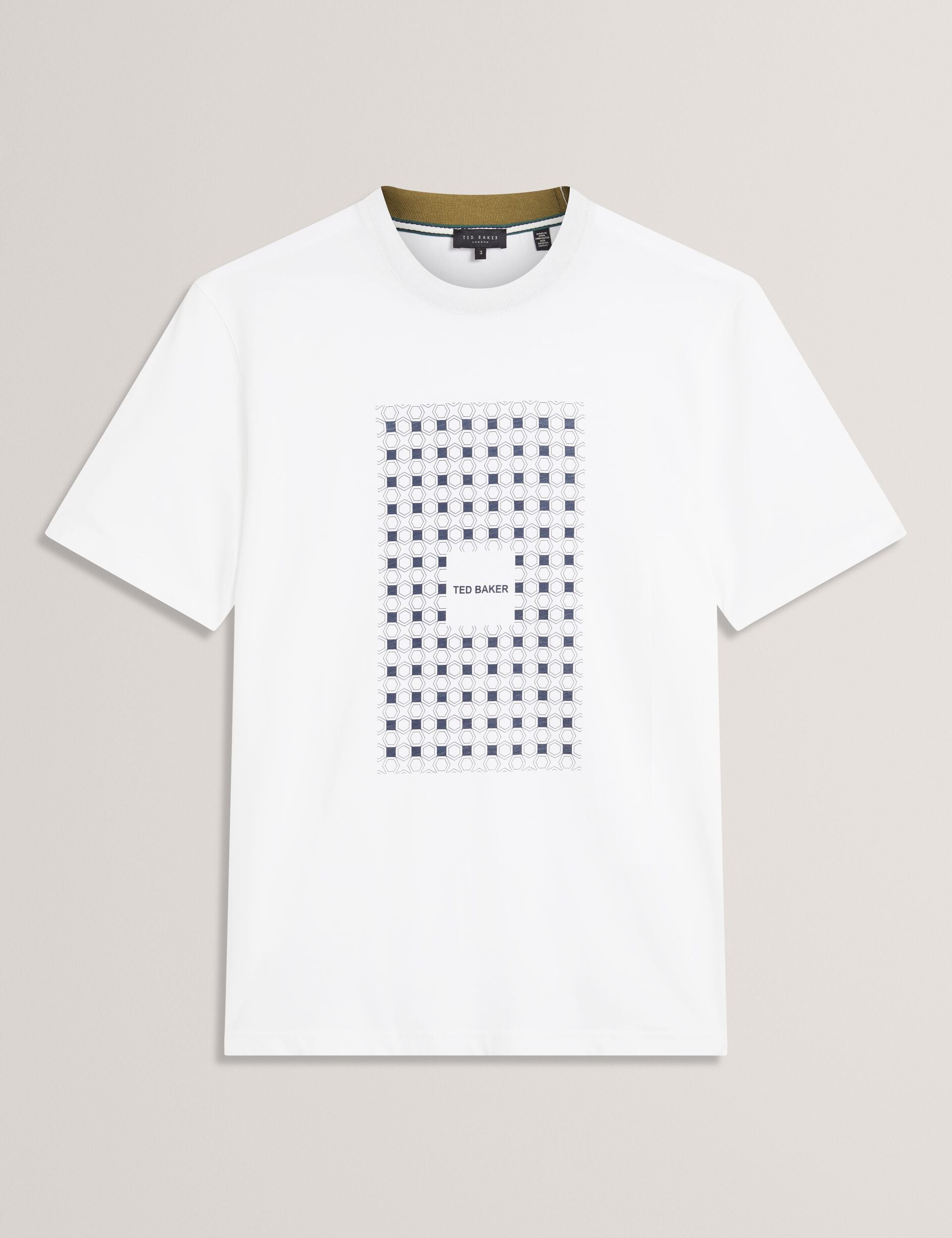 Ted Baker Mccourt Tile Graphic Cotton Crew Neck Tshirt