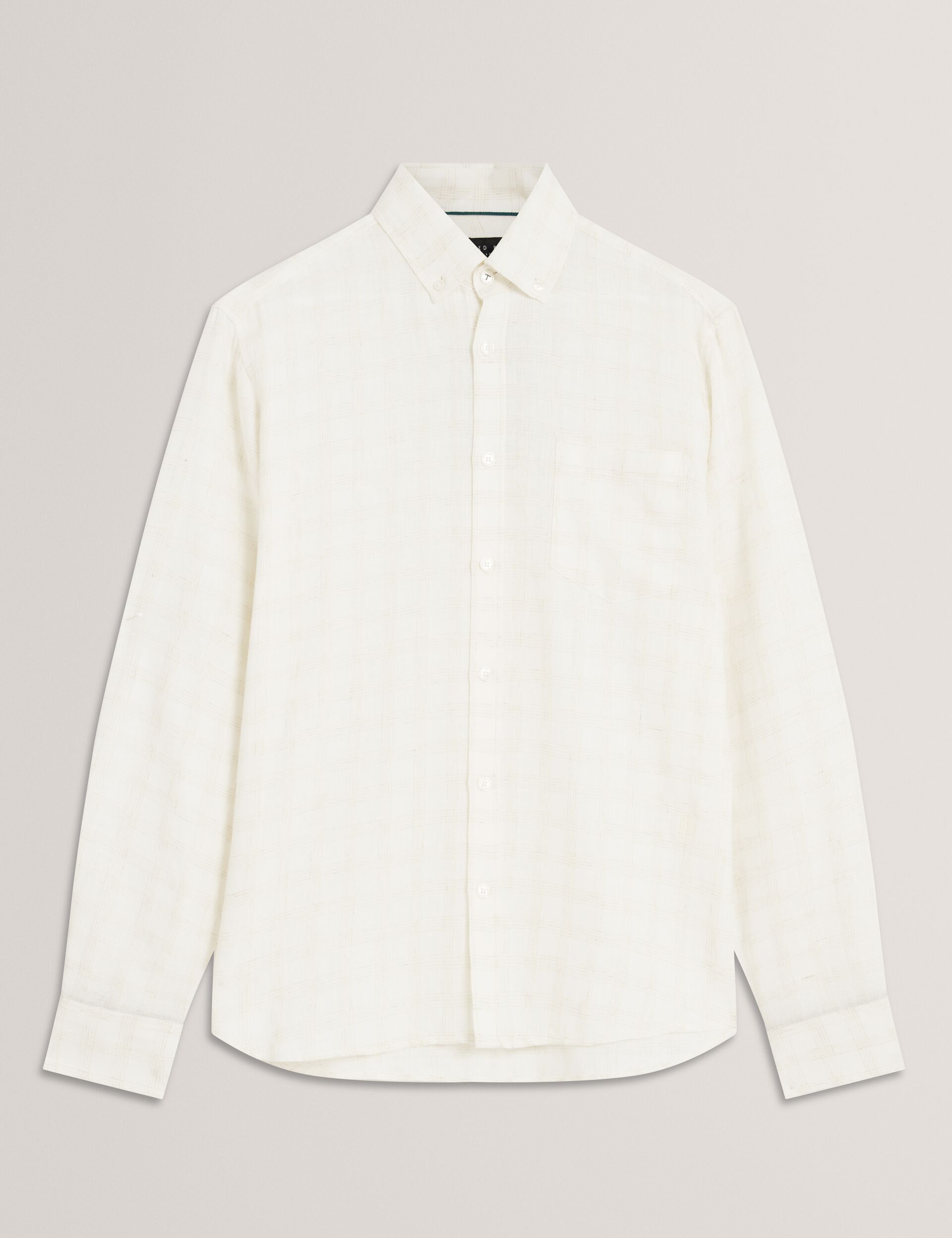 Ted Baker Andrey Relaxed Marl Check Long Sleeve Shirt