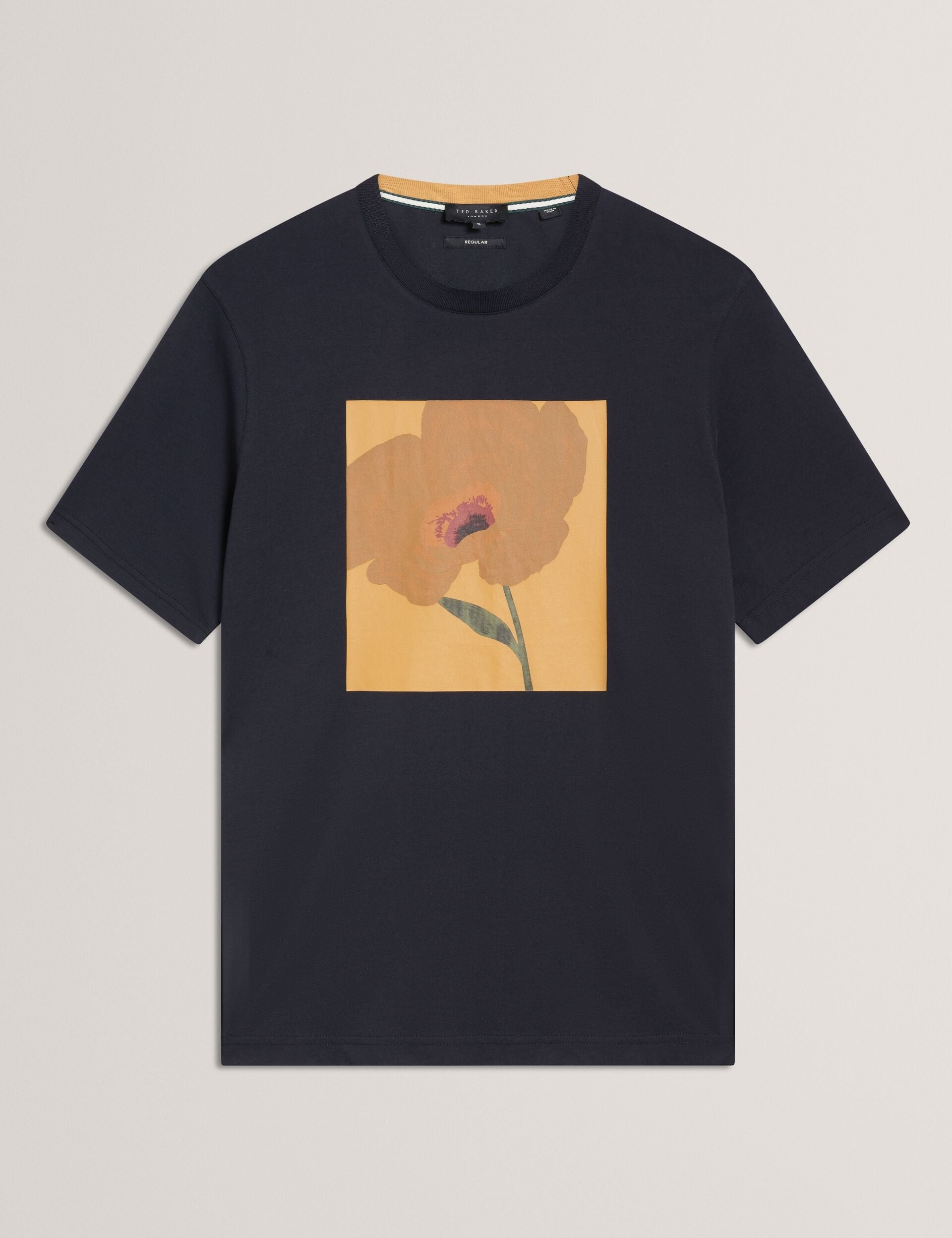 Ted Baker Crawley Floral Box Graphic Cotton Tshirt