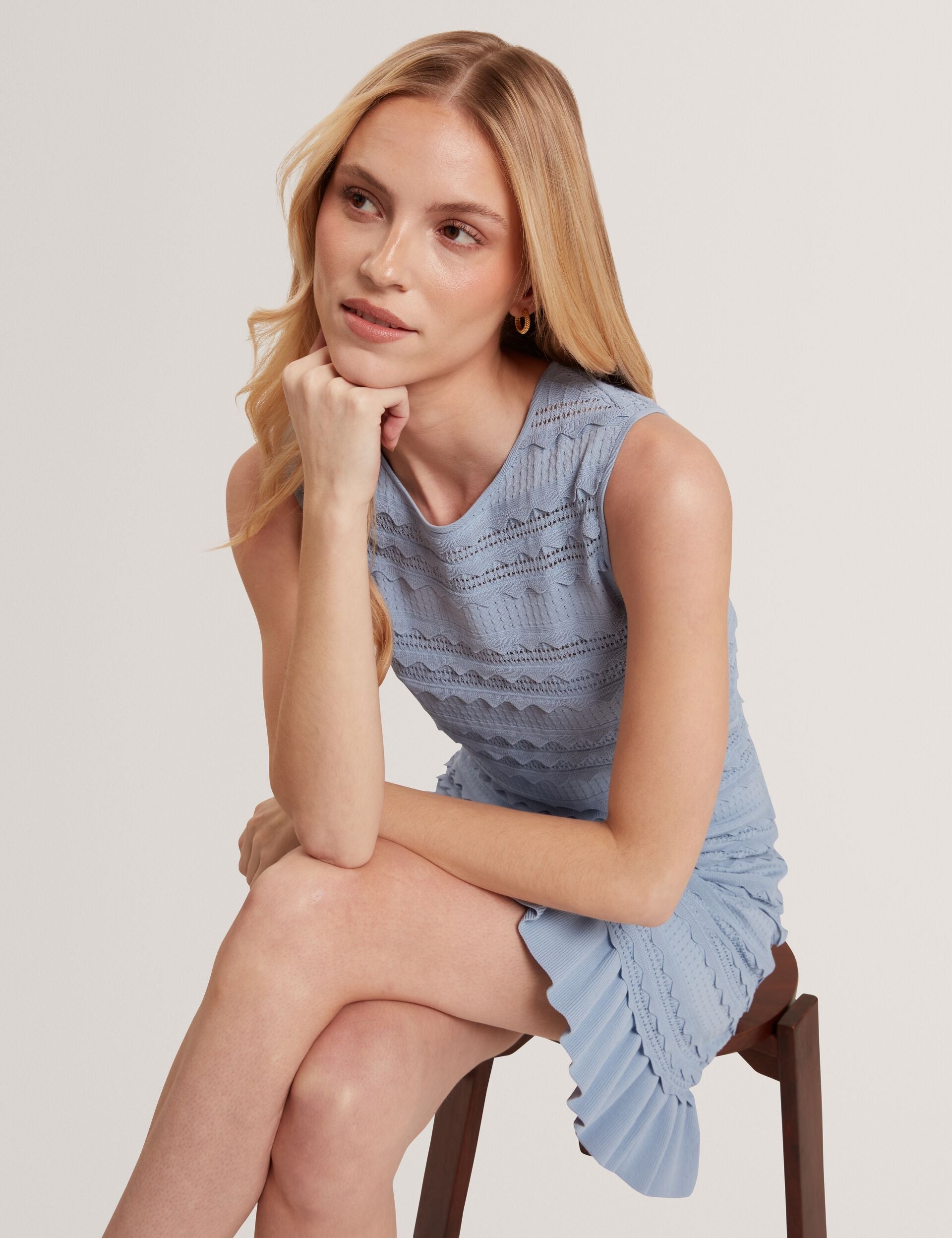 Ted Baker Avela Scallop Detail Flippy Bodycon Mini Dress Women's