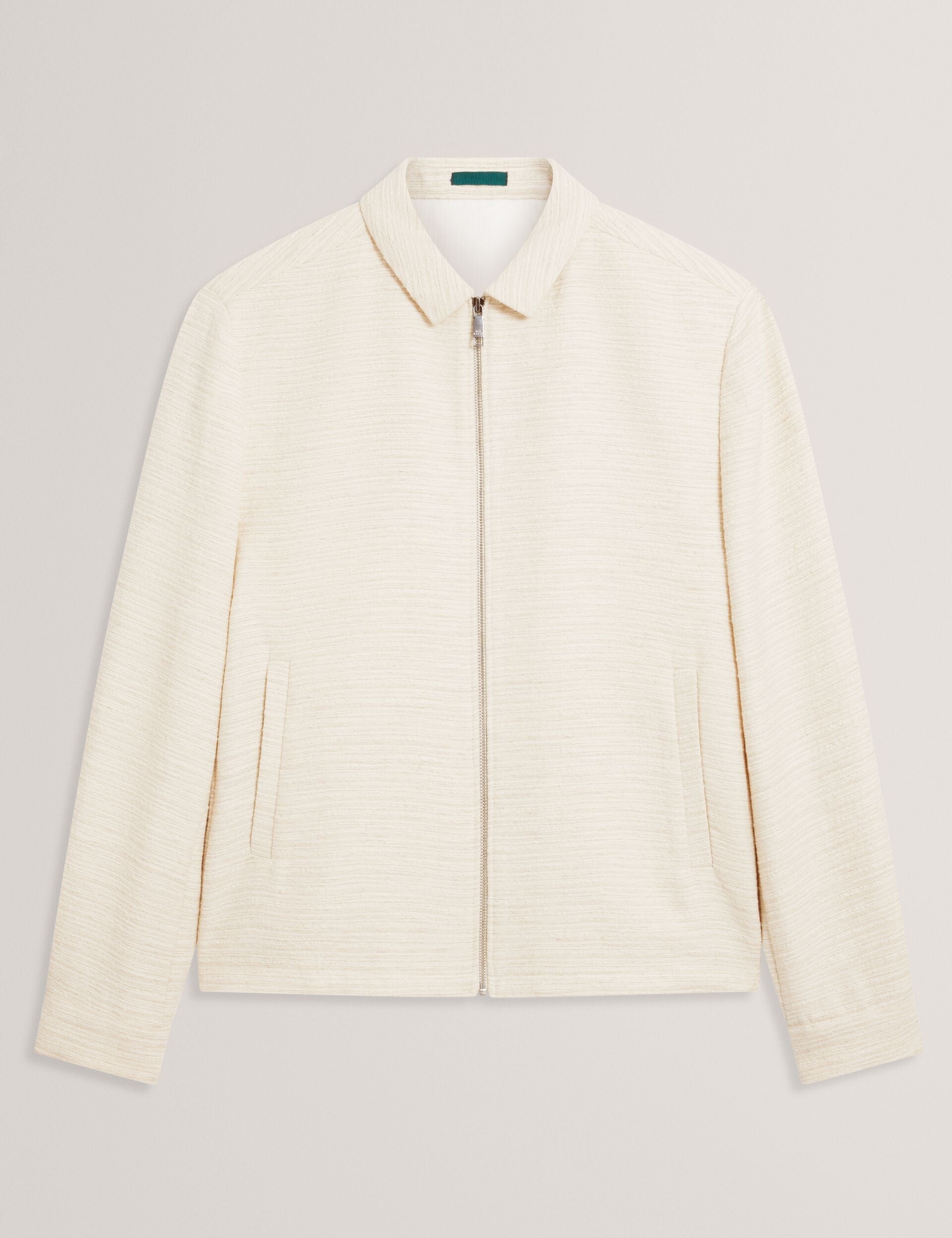 Ted Baker Rustich Textured Cotton Blend Harrington Jacket