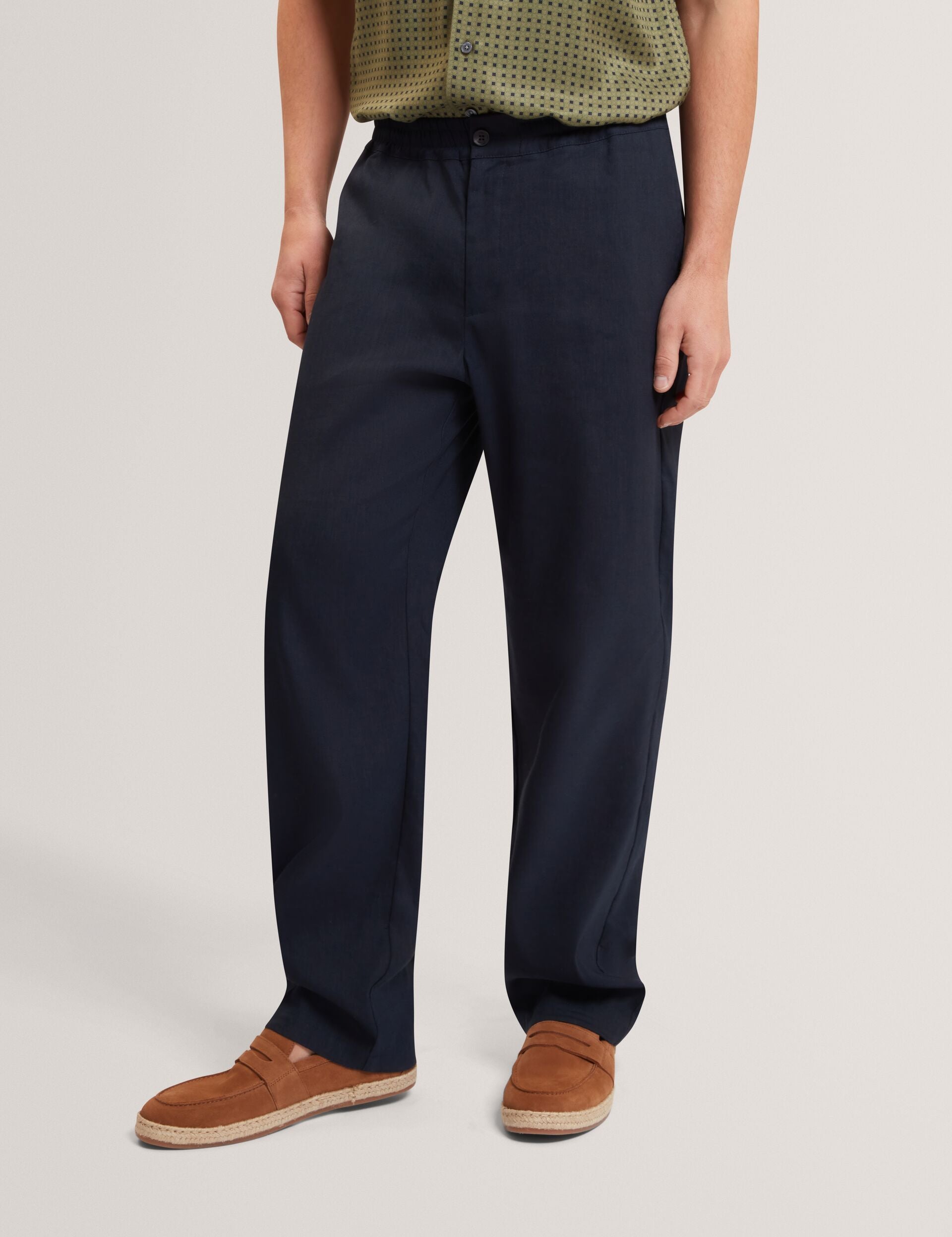 Ted Baker Culverr Relaxed Linen Blend Elasticated Trousers