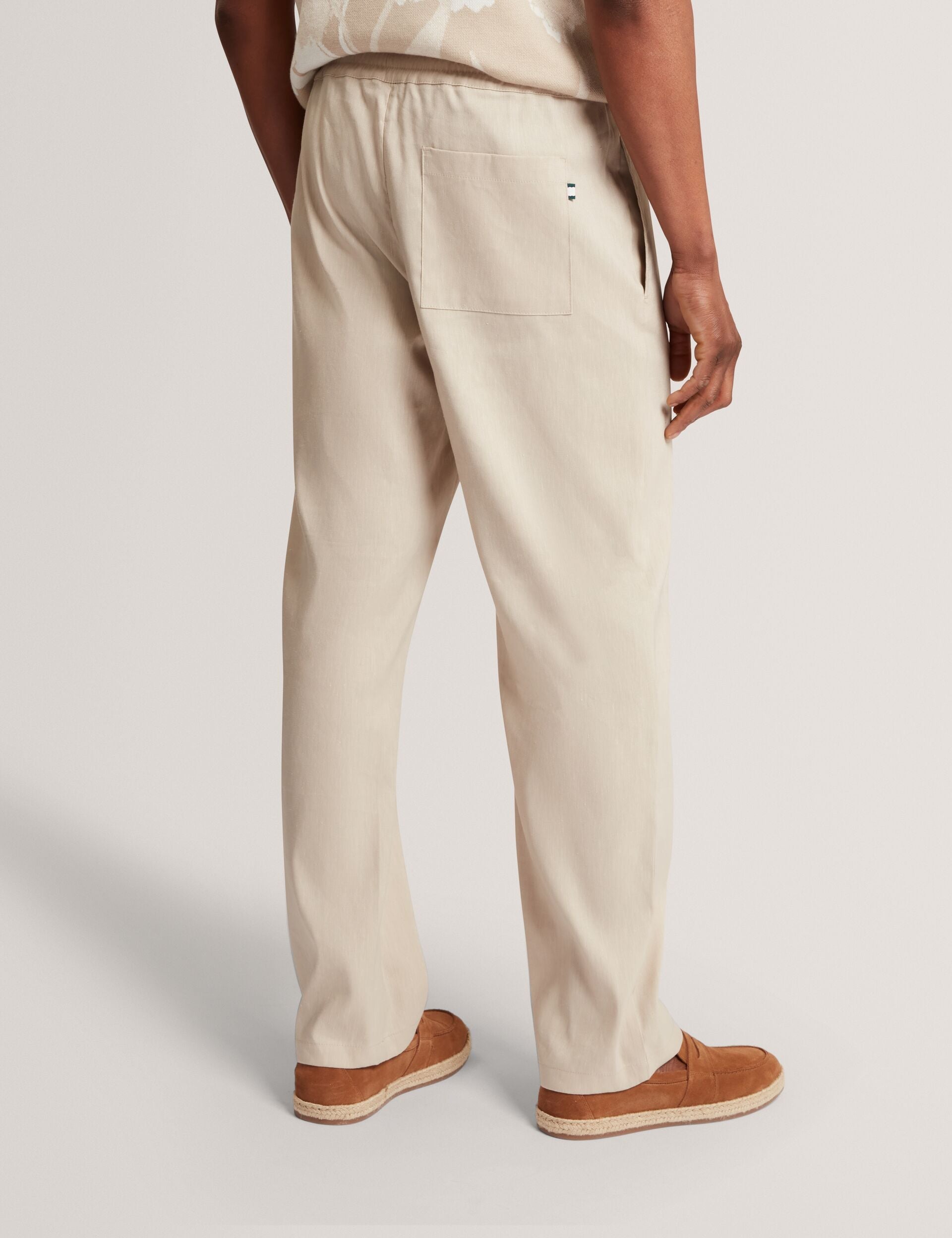 Ted Baker Culverr Relaxed Linen Blend Elasticated Trousers