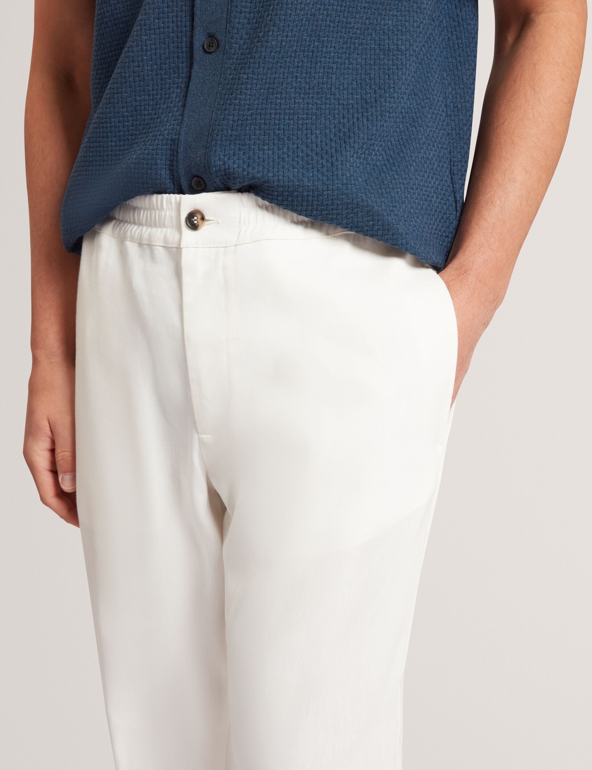 Ted Baker Culverr Relaxed Linen Blend Elasticated Trousers