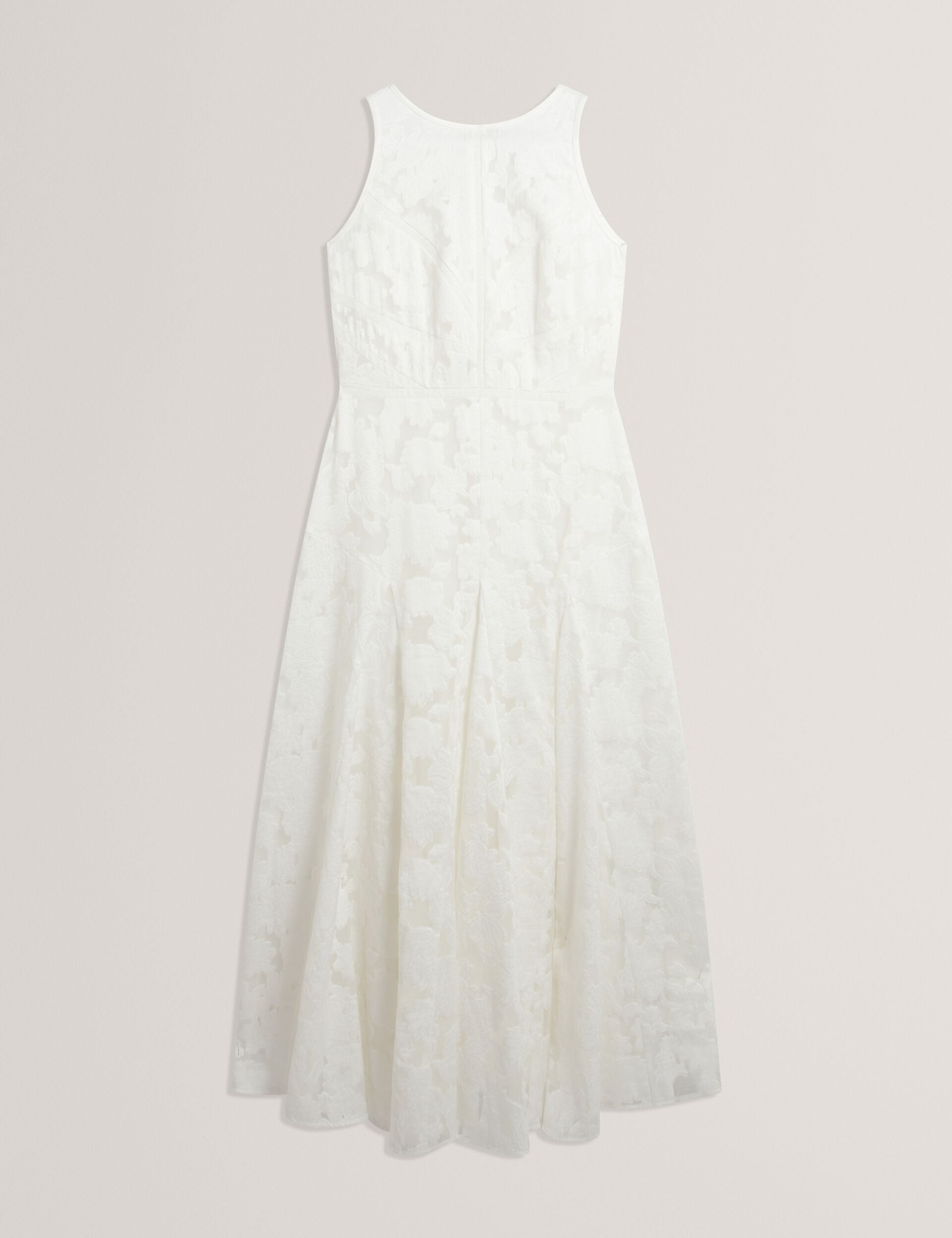 Ted Baker Leesaa Floral Texture Sleeveless Aline Midi Dress Women's
