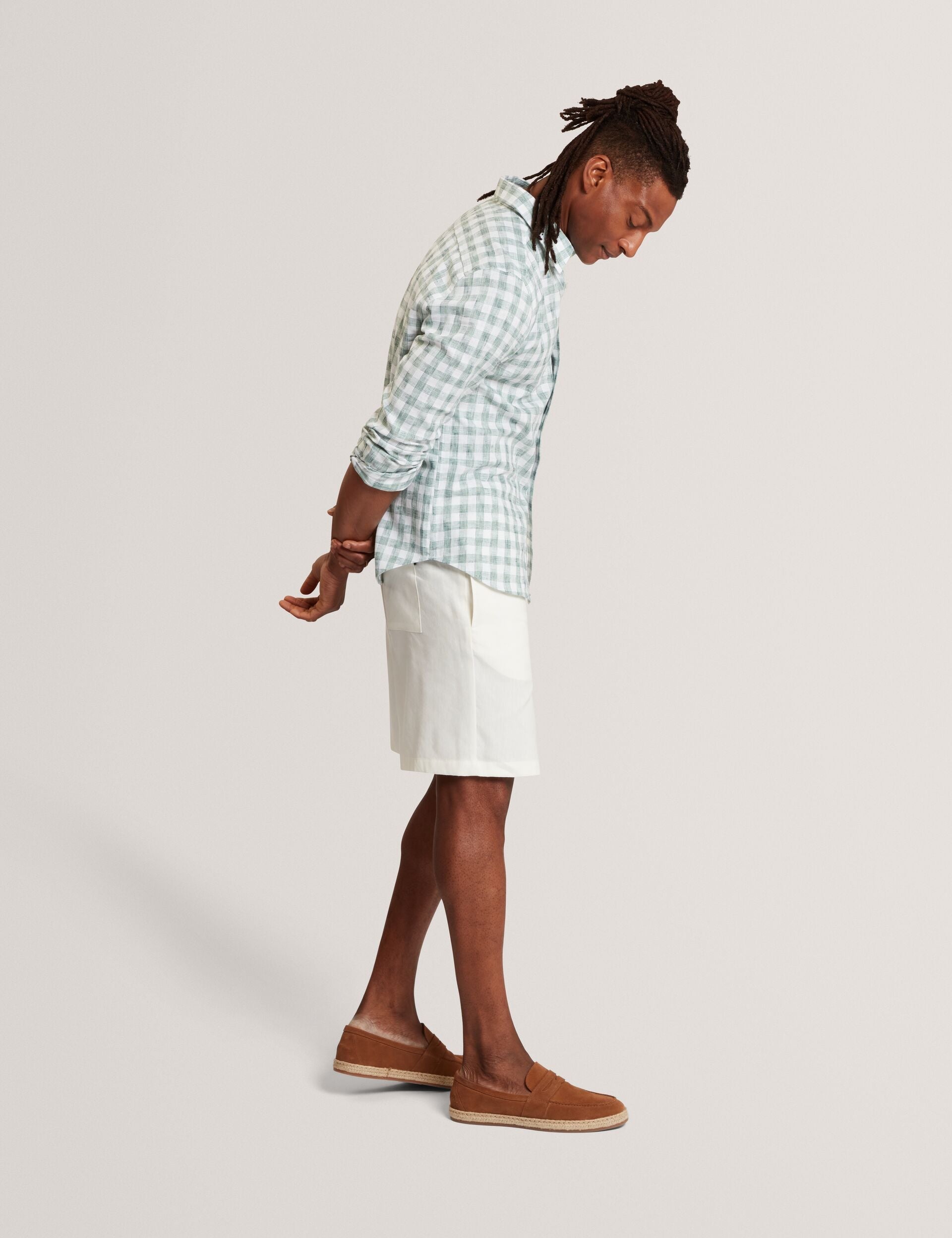 Ted Baker Culves Relaxed Linen Blend Elasticated Shorts