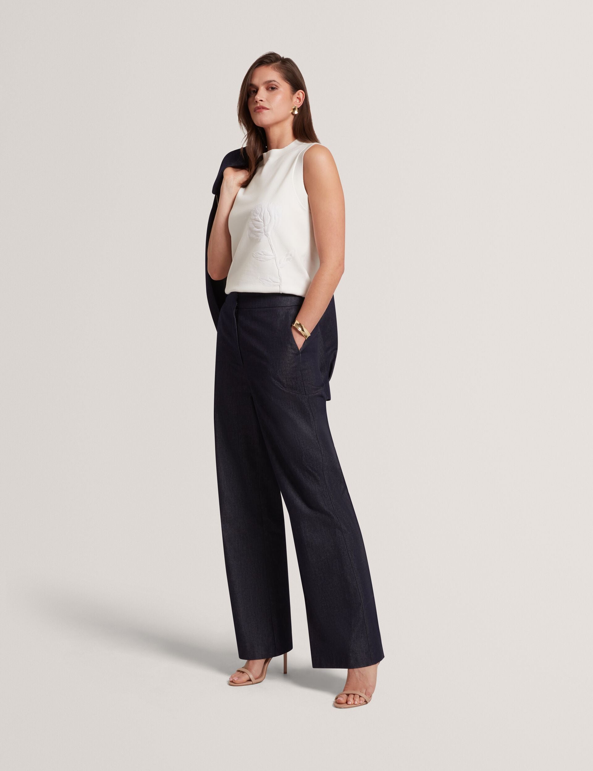Ted Baker Nyeli Applique Rose Knitted Tank Top Women's