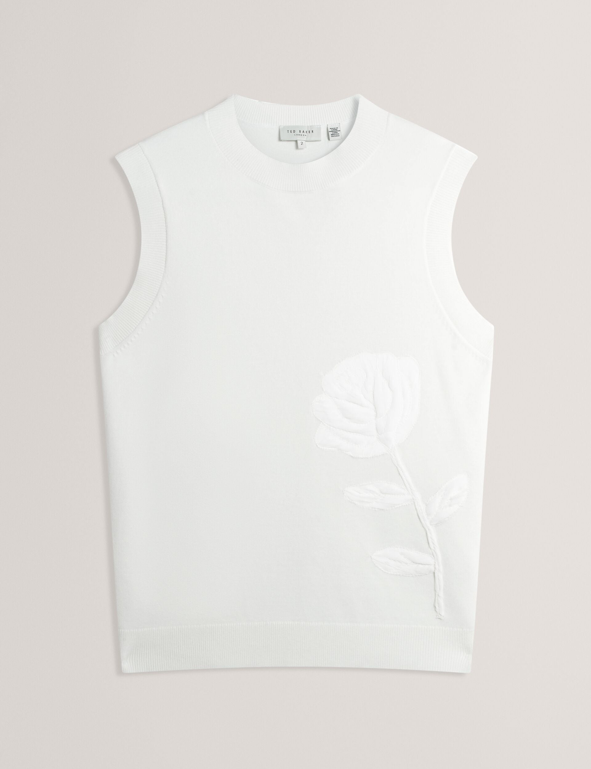 Ted Baker Nyeli Applique Rose Knitted Tank Top Women's