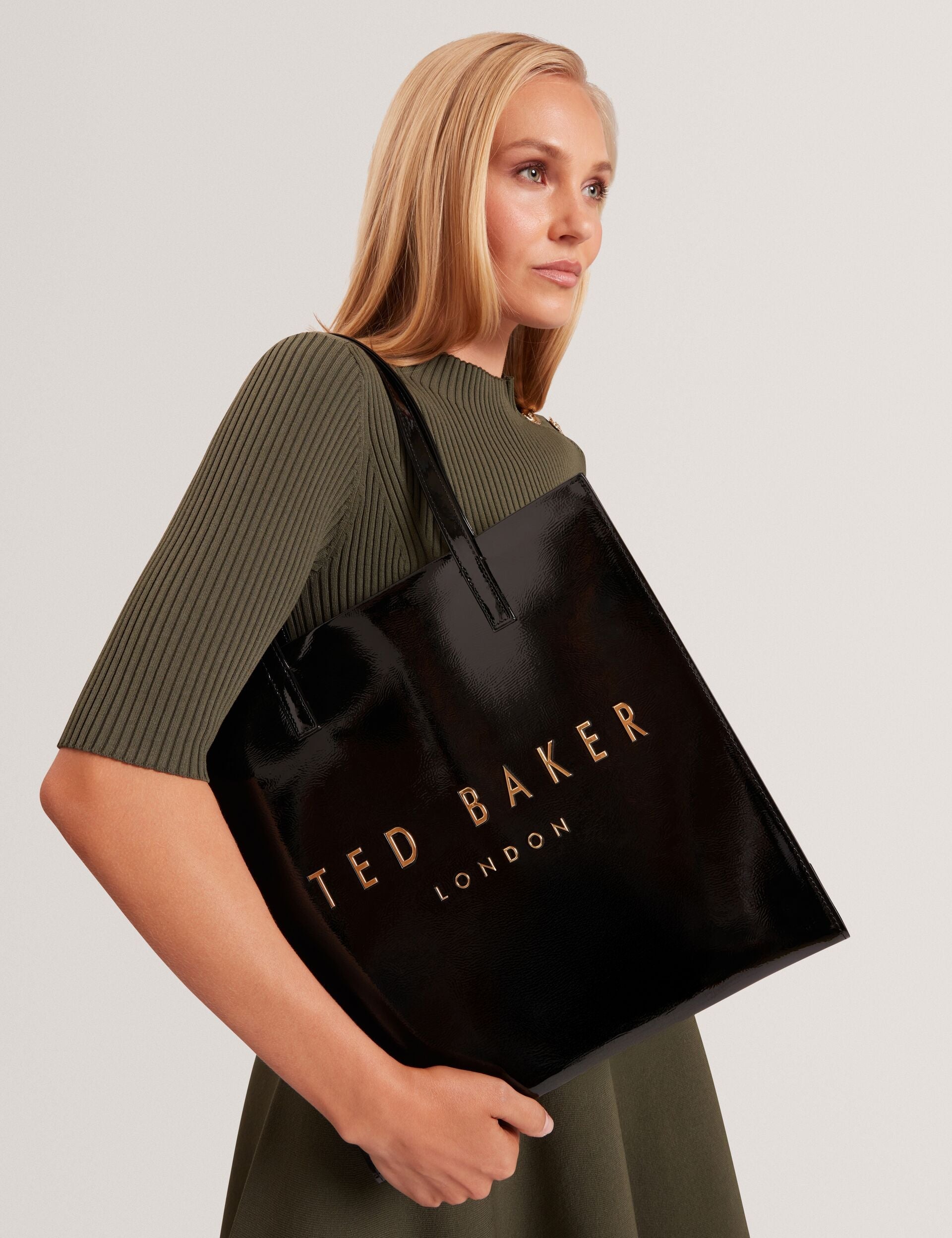 Ted Baker Crinkon Large Crinkle Faux Leather Icon Tote Bag Women's
