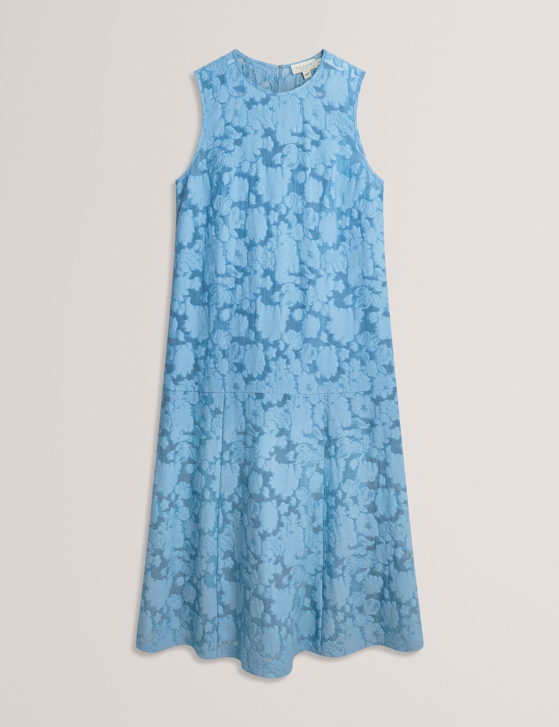 Ted Baker Bayiia Burnout Floral Drop Waist Midi Dress Women's