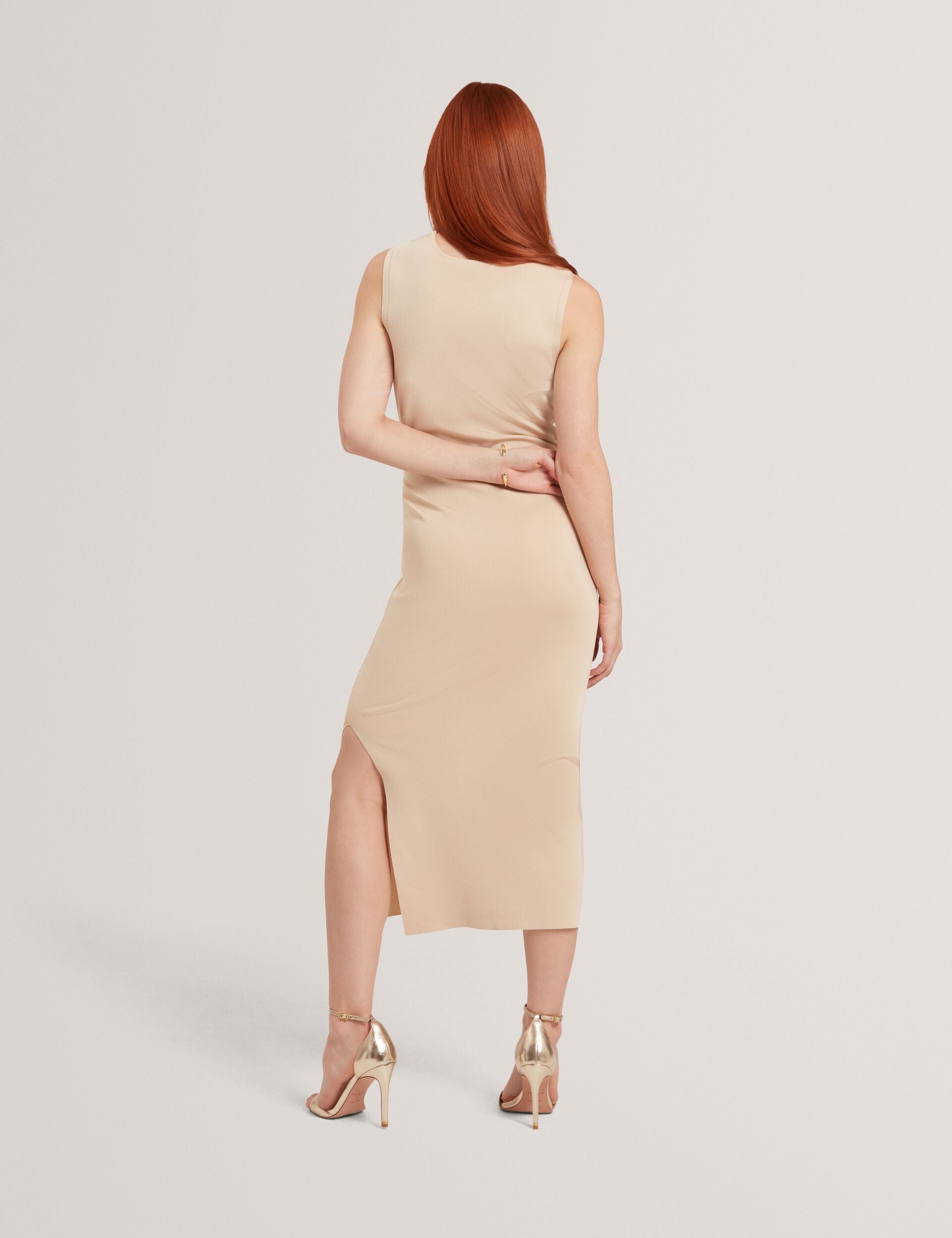Ted Baker Mellana Knitted Twist Neck Midi Dress Women's