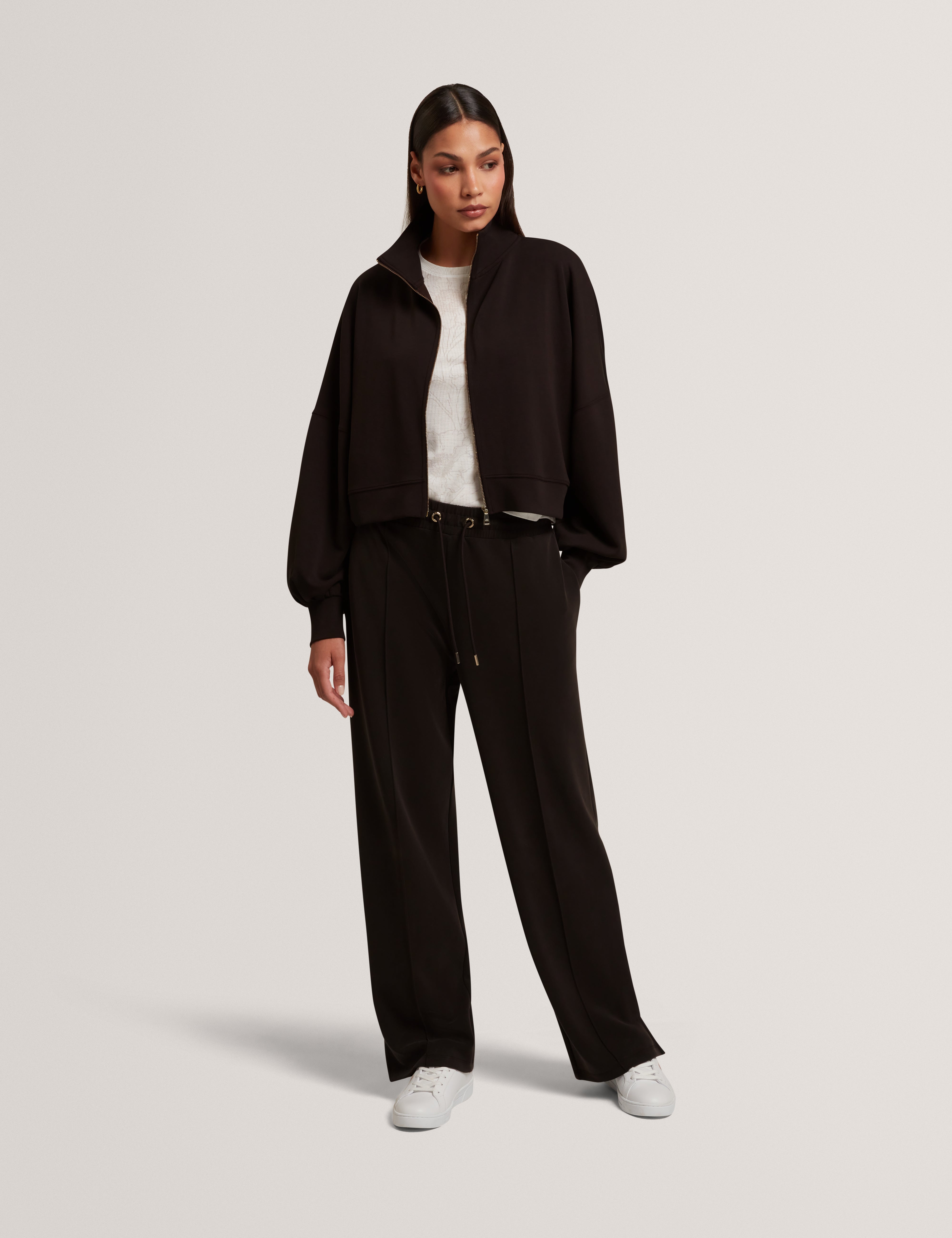 Ted Baker Arorha Zipup Funnel Neck Sweatshirt Women's