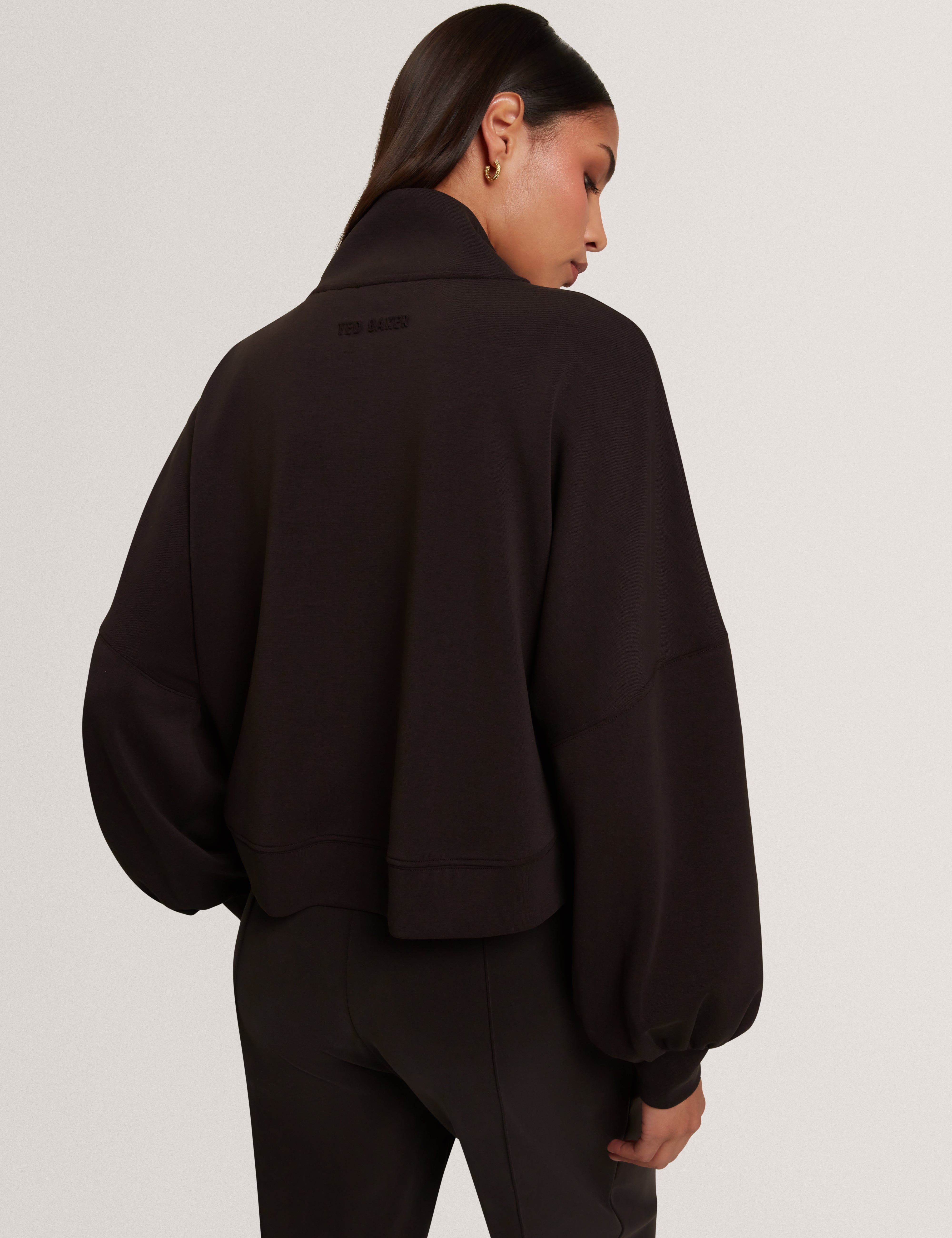 Ted Baker Arorha Zipup Funnel Neck Sweatshirt Women's