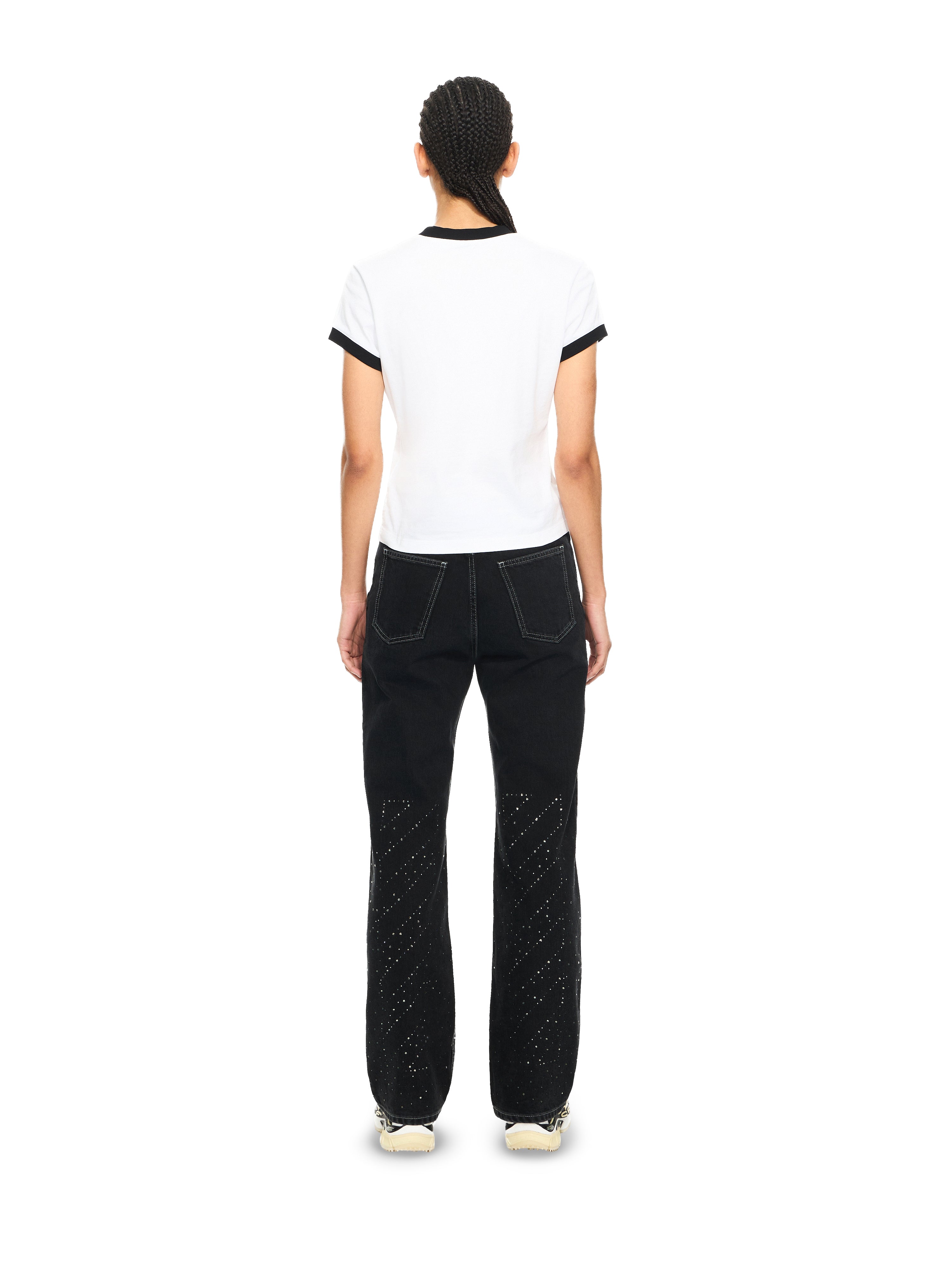 Off-White Embroidered Script Fitted Tshirt