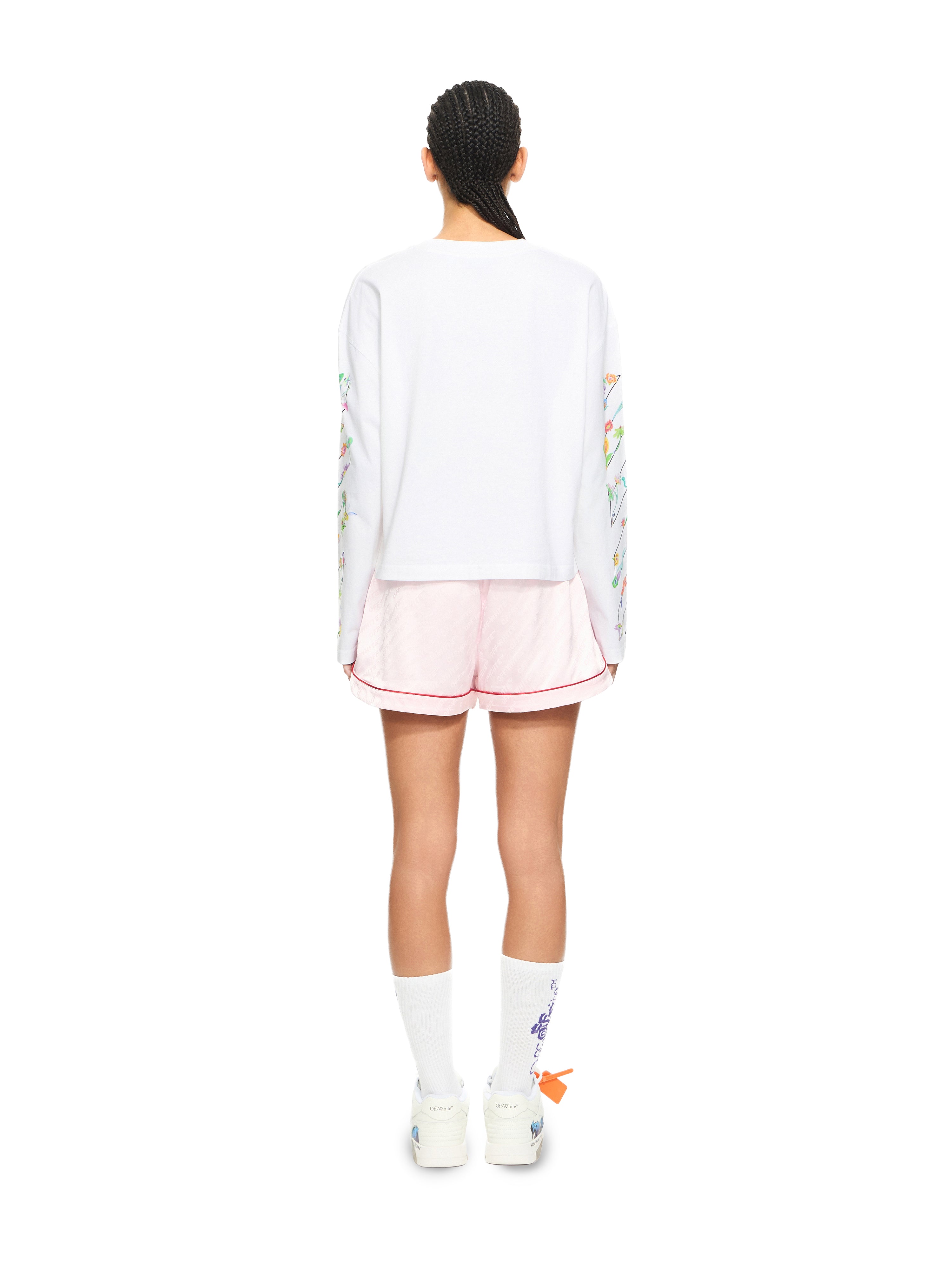 Off-White Diagonal Glowing Flower Longsleeved Tshirt