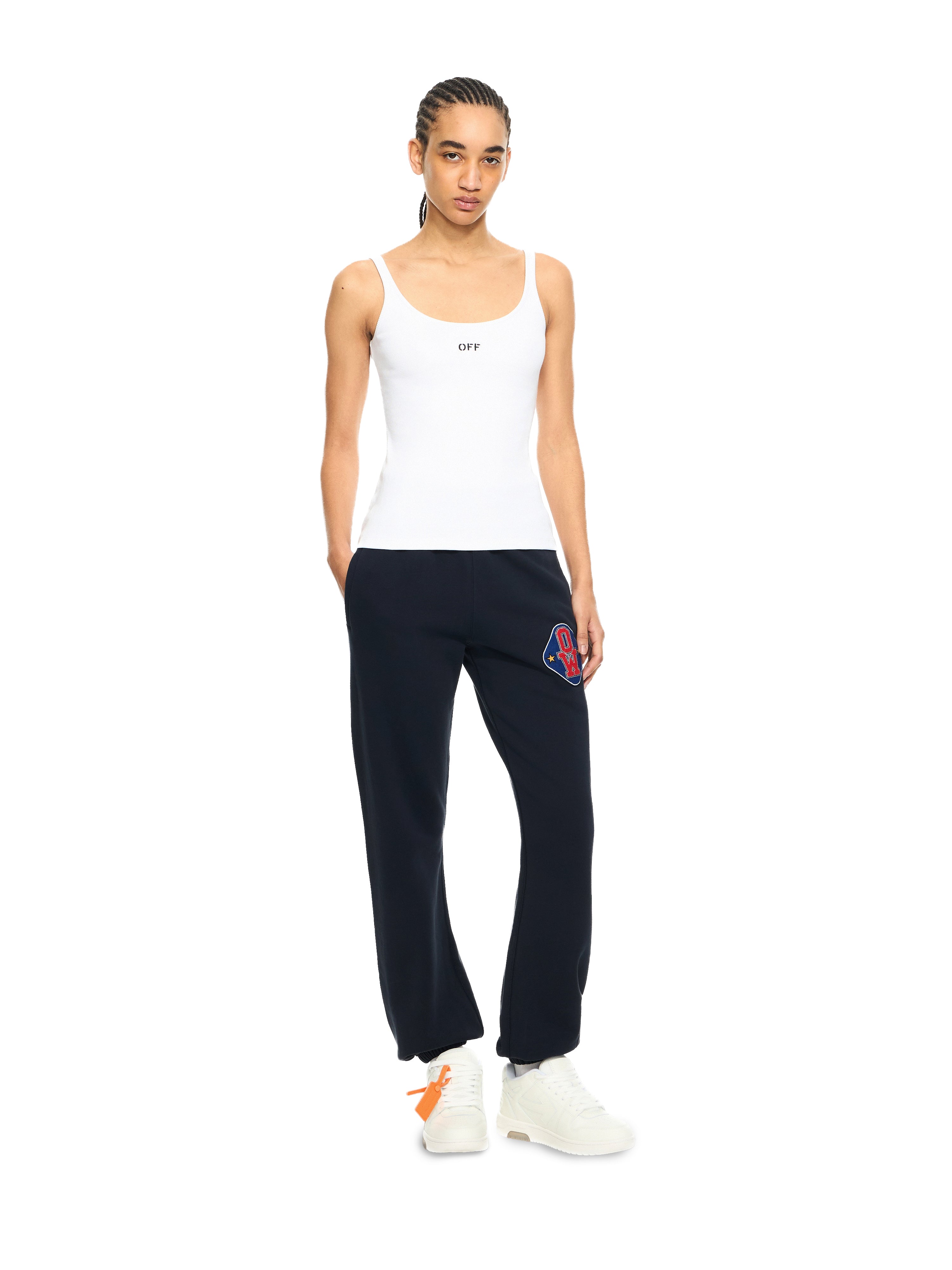 Off-White Off Stamp Ribbed Tank Top Black