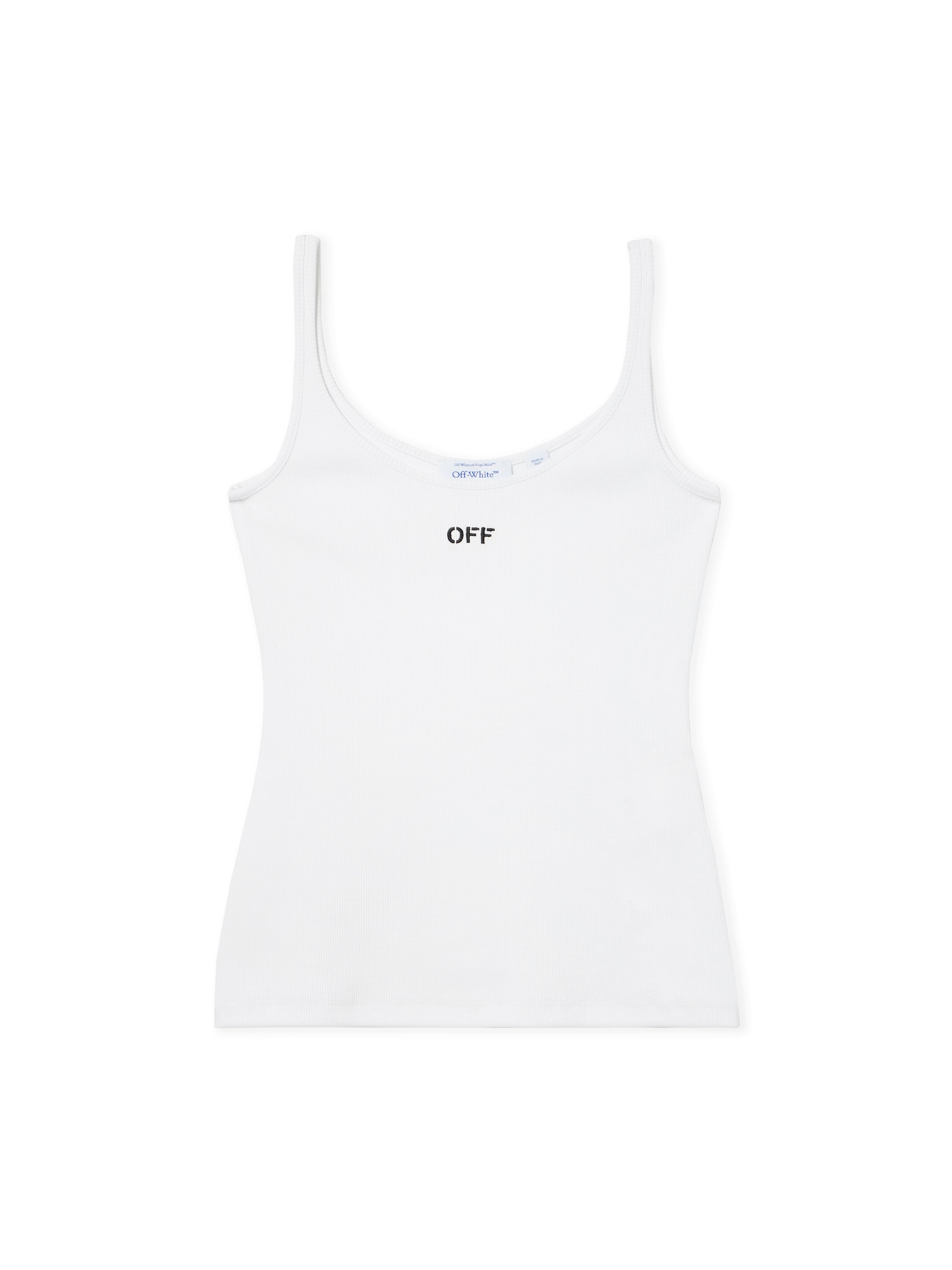 Off-White Off Stamp Ribbed Tank Top Black