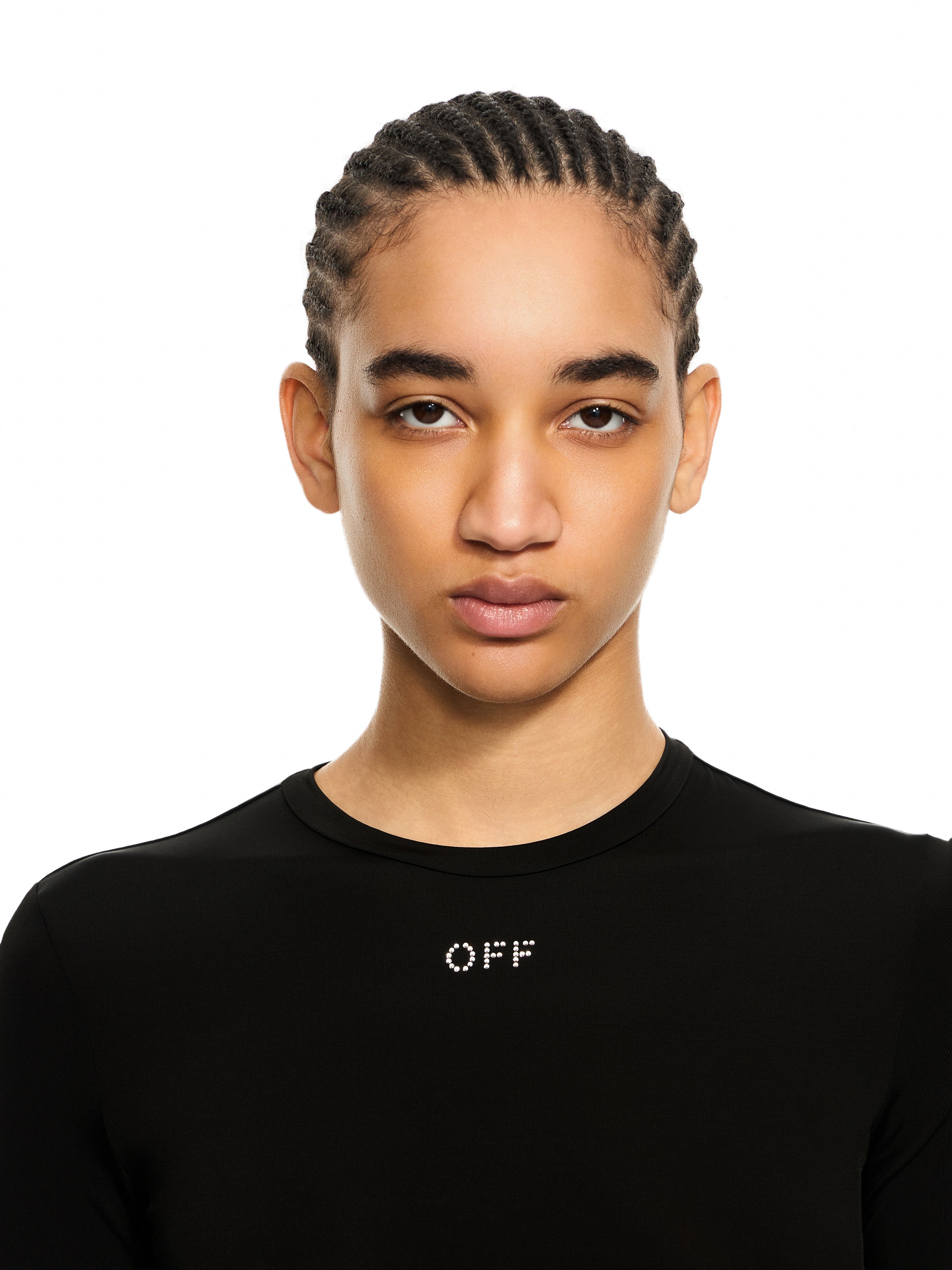 Off-White Ow X Swarovski Second Skin Crewneck Black