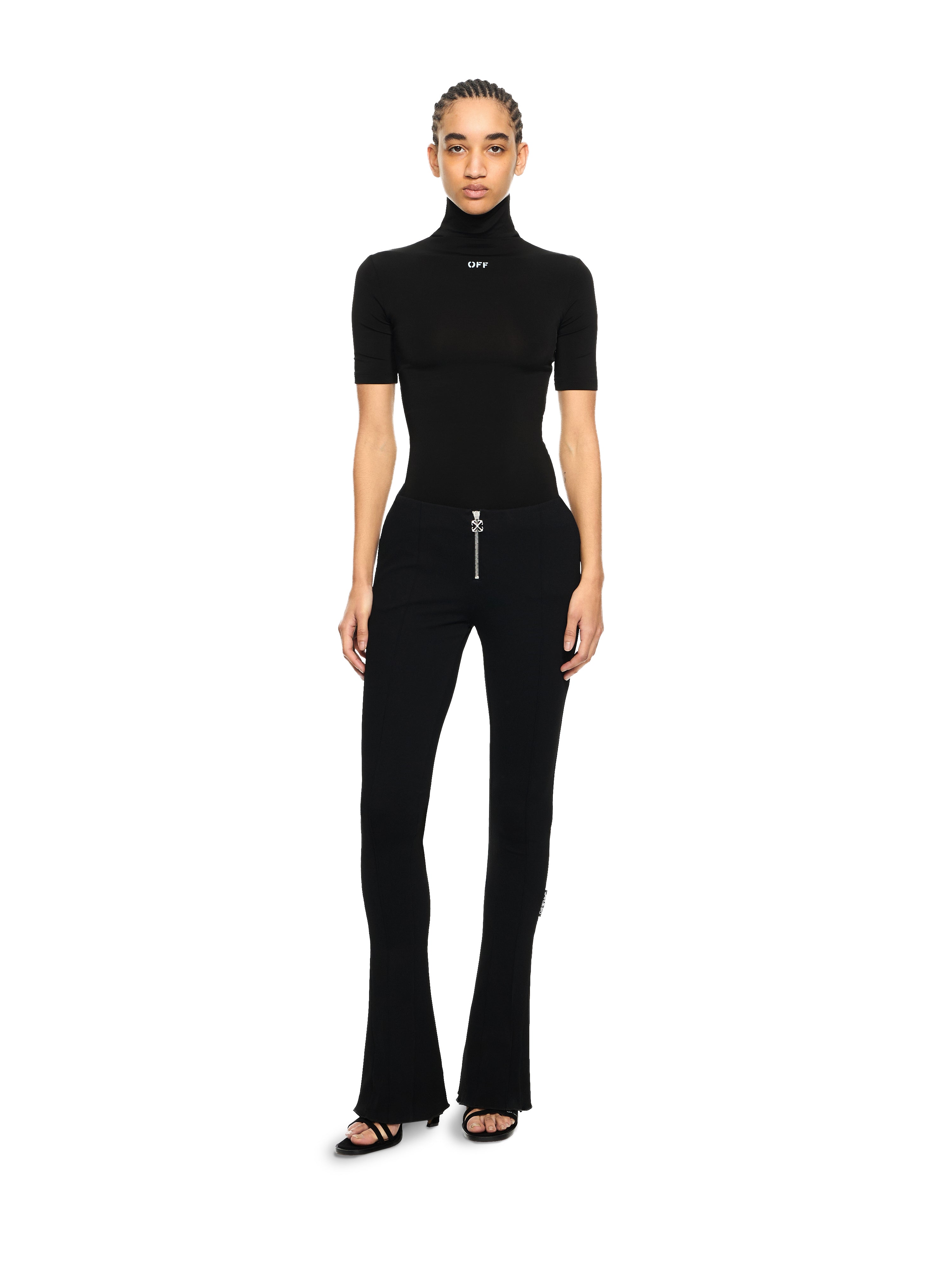 Off-White Off Stamp Second Skin Turtleneck Tshirt Black