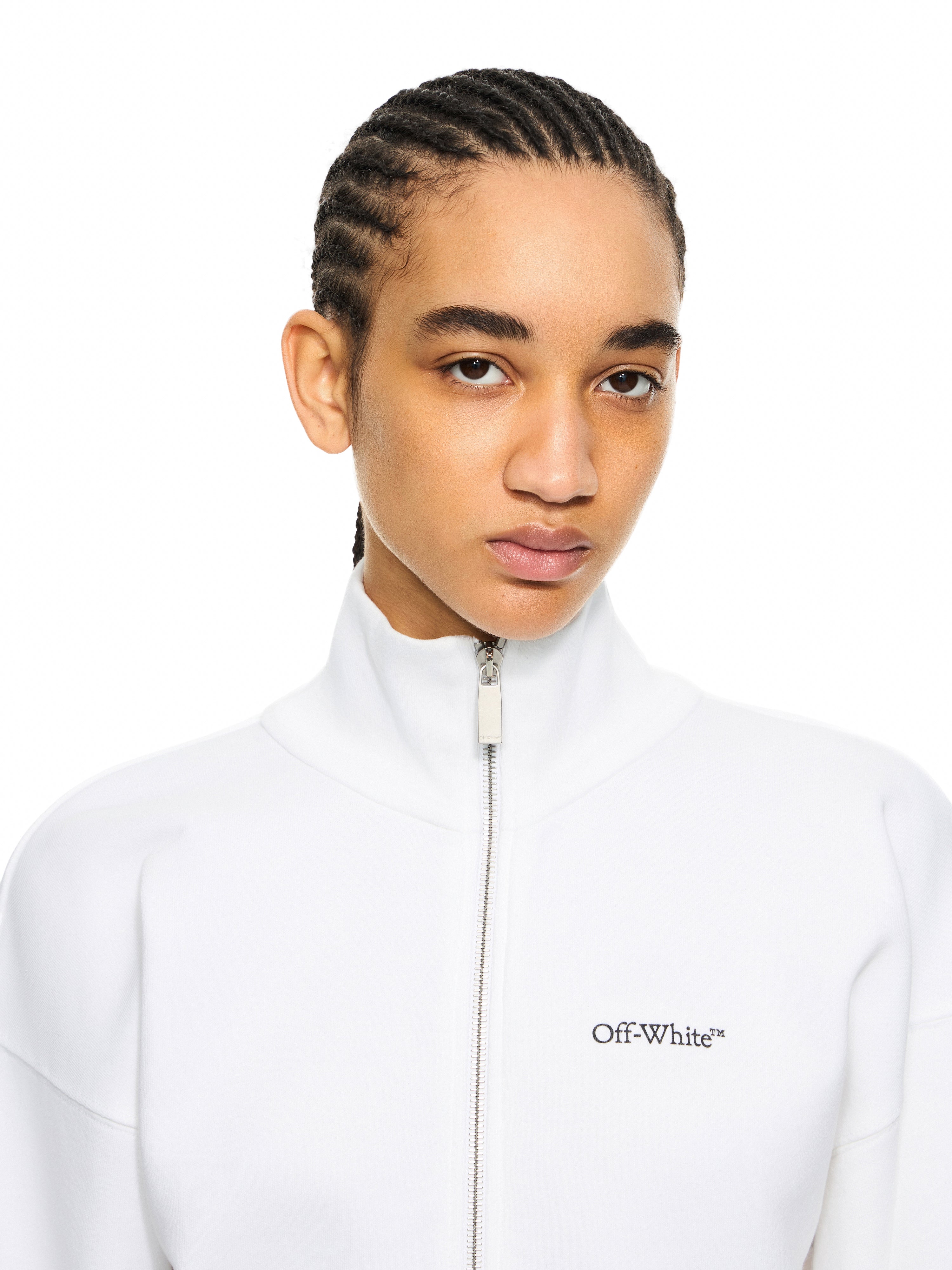 Off-White Arrow Glowing Flower Crop Zip Jacket