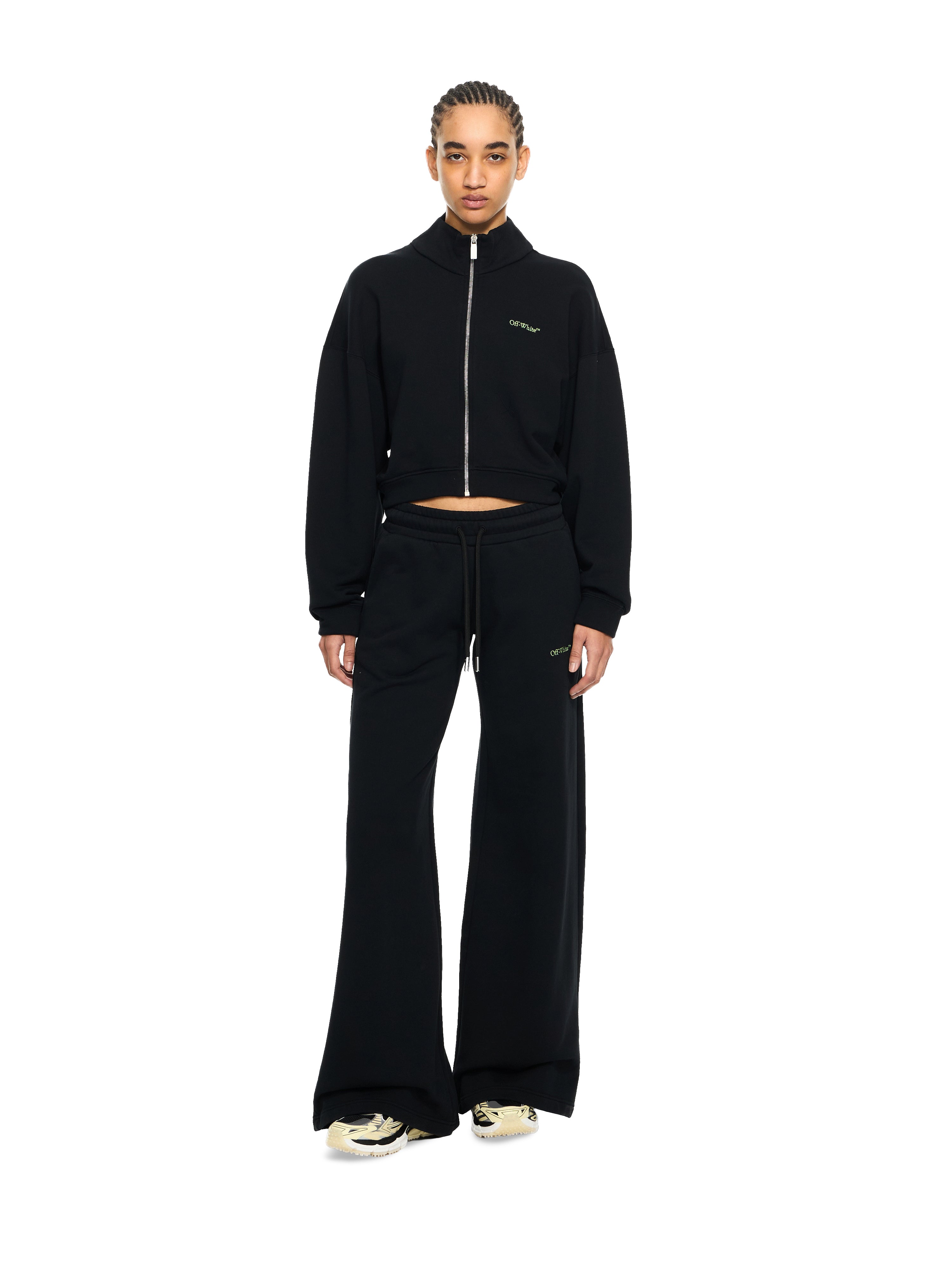 Off-White Arrow Leaves Zip Up Sweatshirt Black