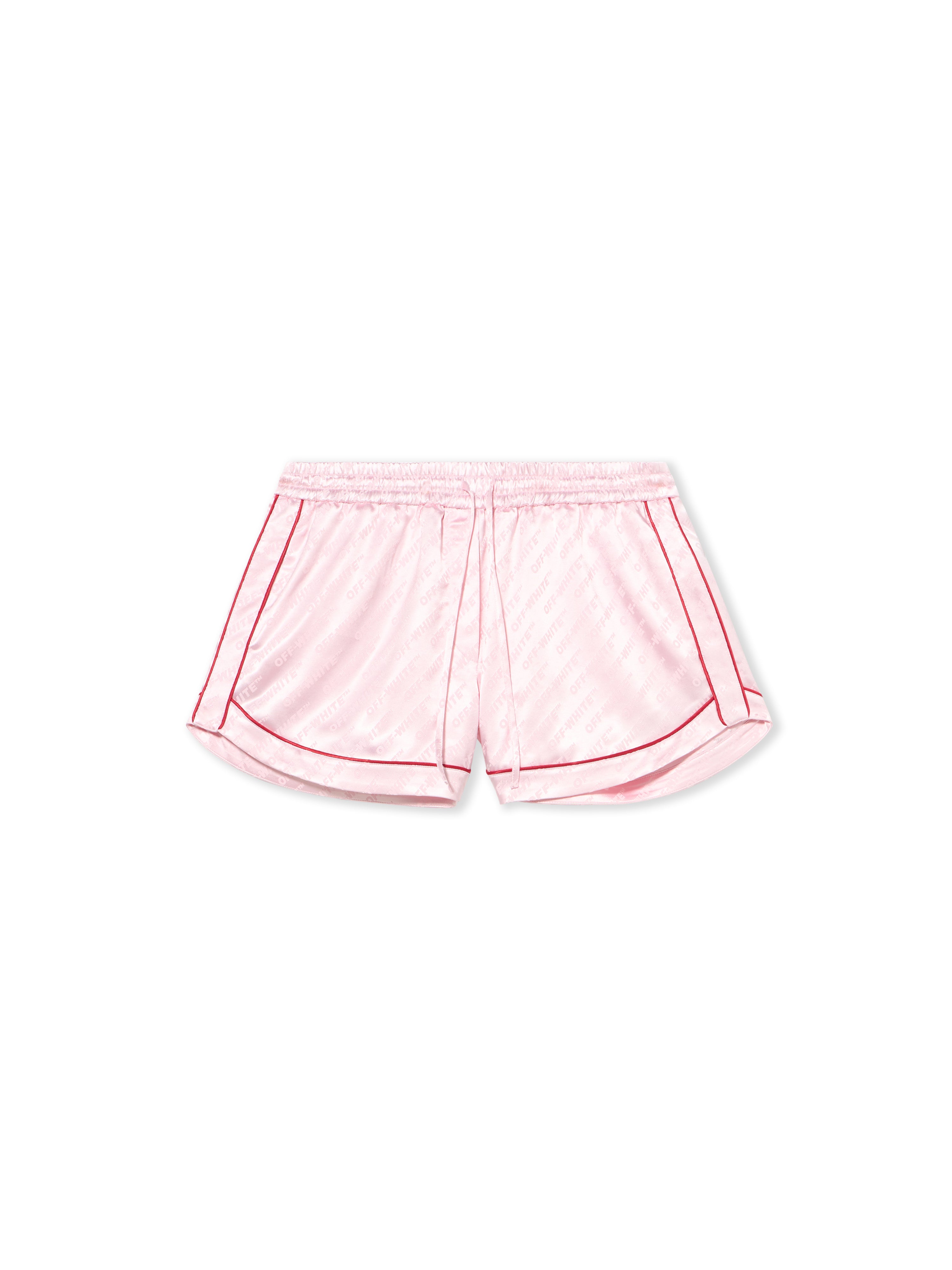 Off-White Jacquard Satin Pajama Shorts None