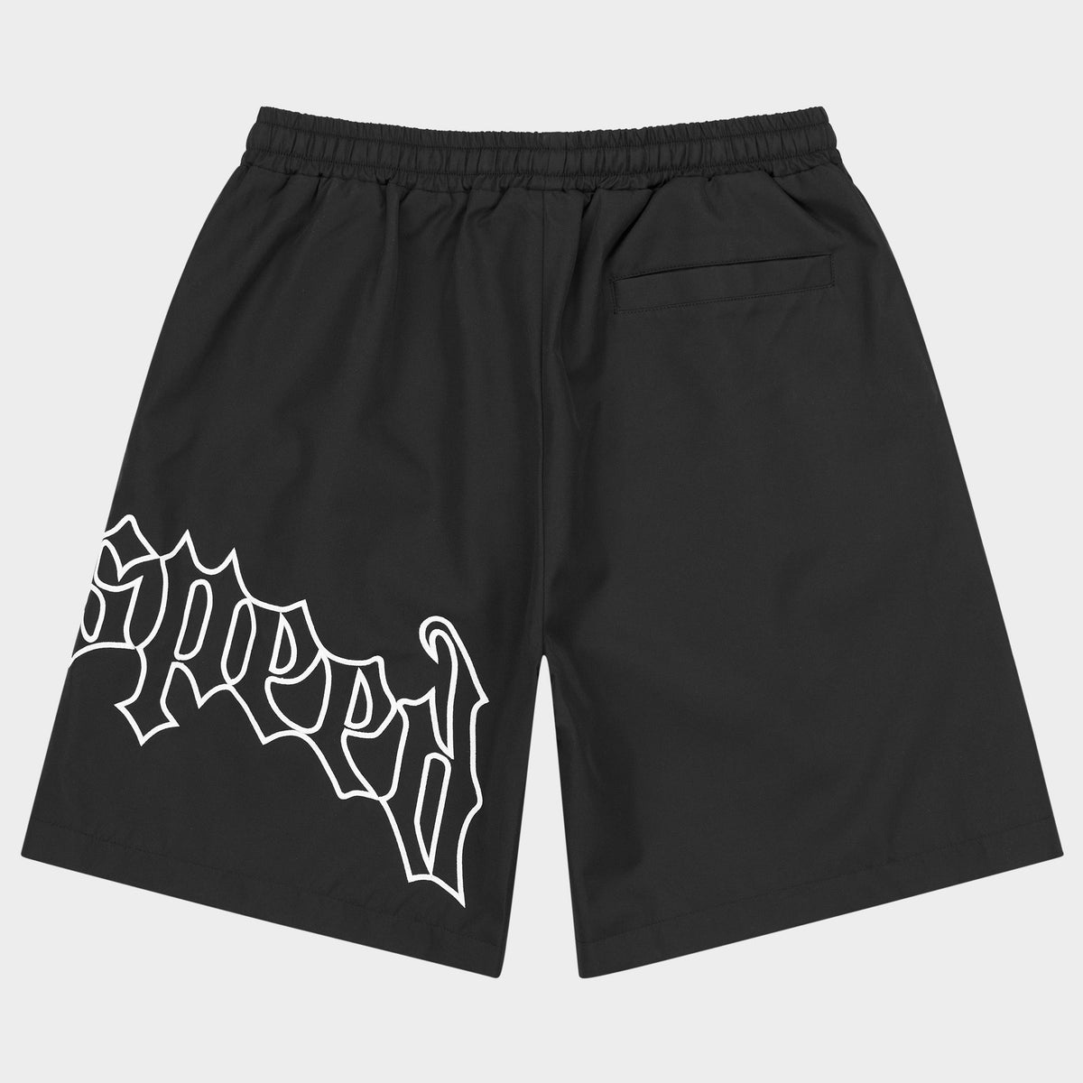 Godspeed OG Logo Nylon Shorts (Black / White)