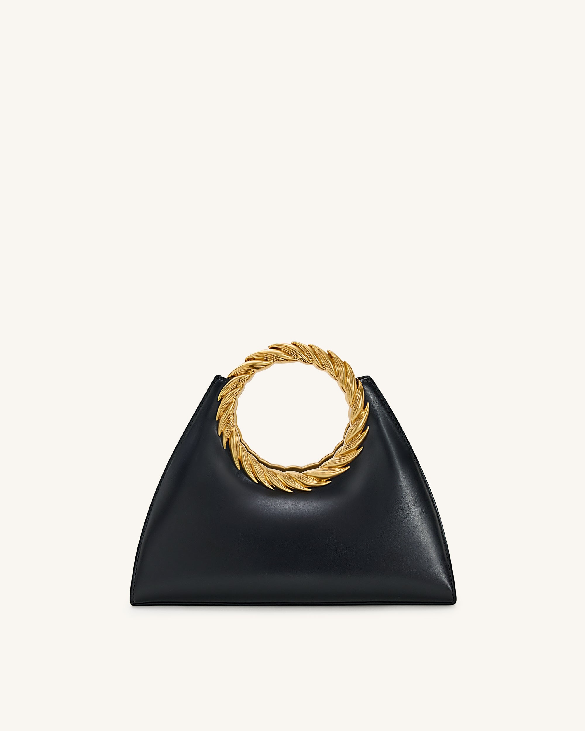 Jw Pei Amiya Leaf Handle Sculpture Bag Black
