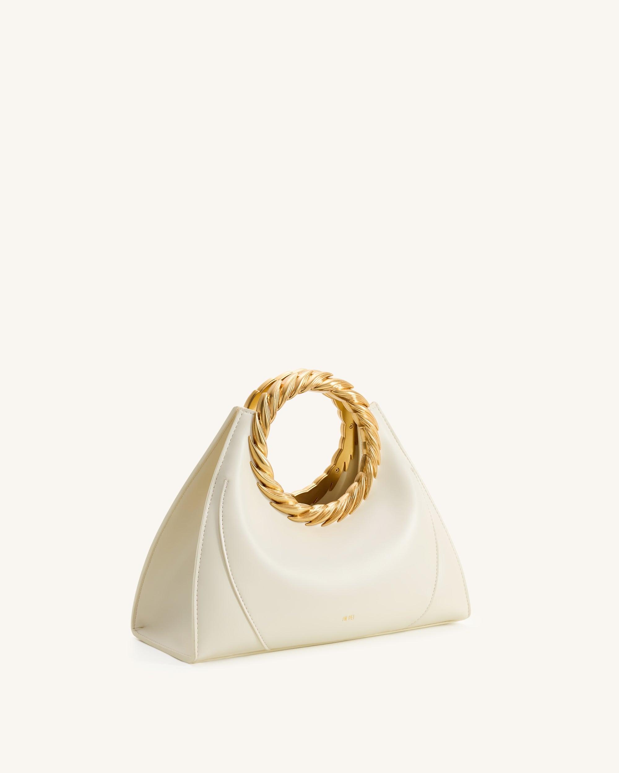 Jw Pei Amiya Leaf Handle Sculpture Bag White