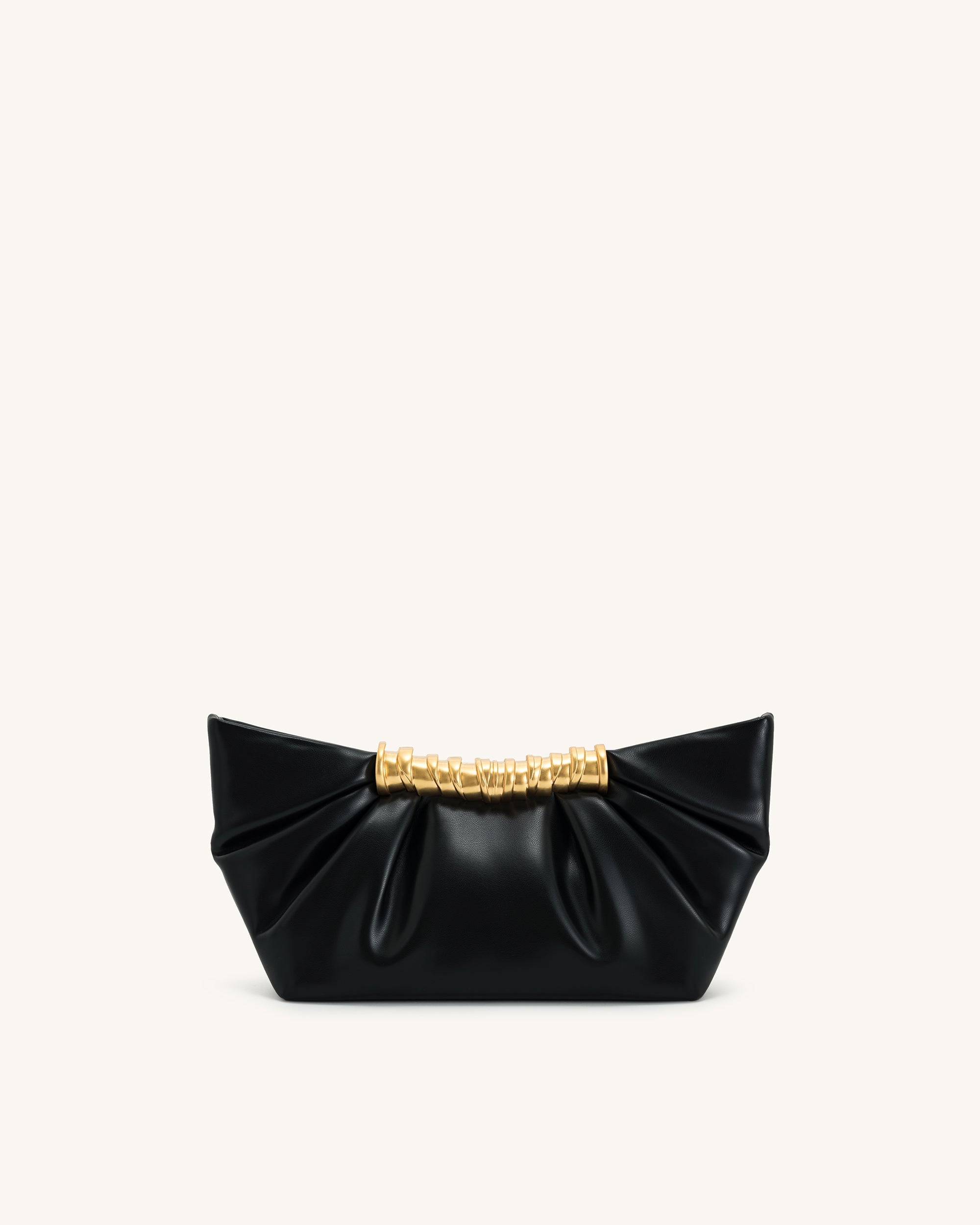 Jw Pei Leia Pleated Clutch Black