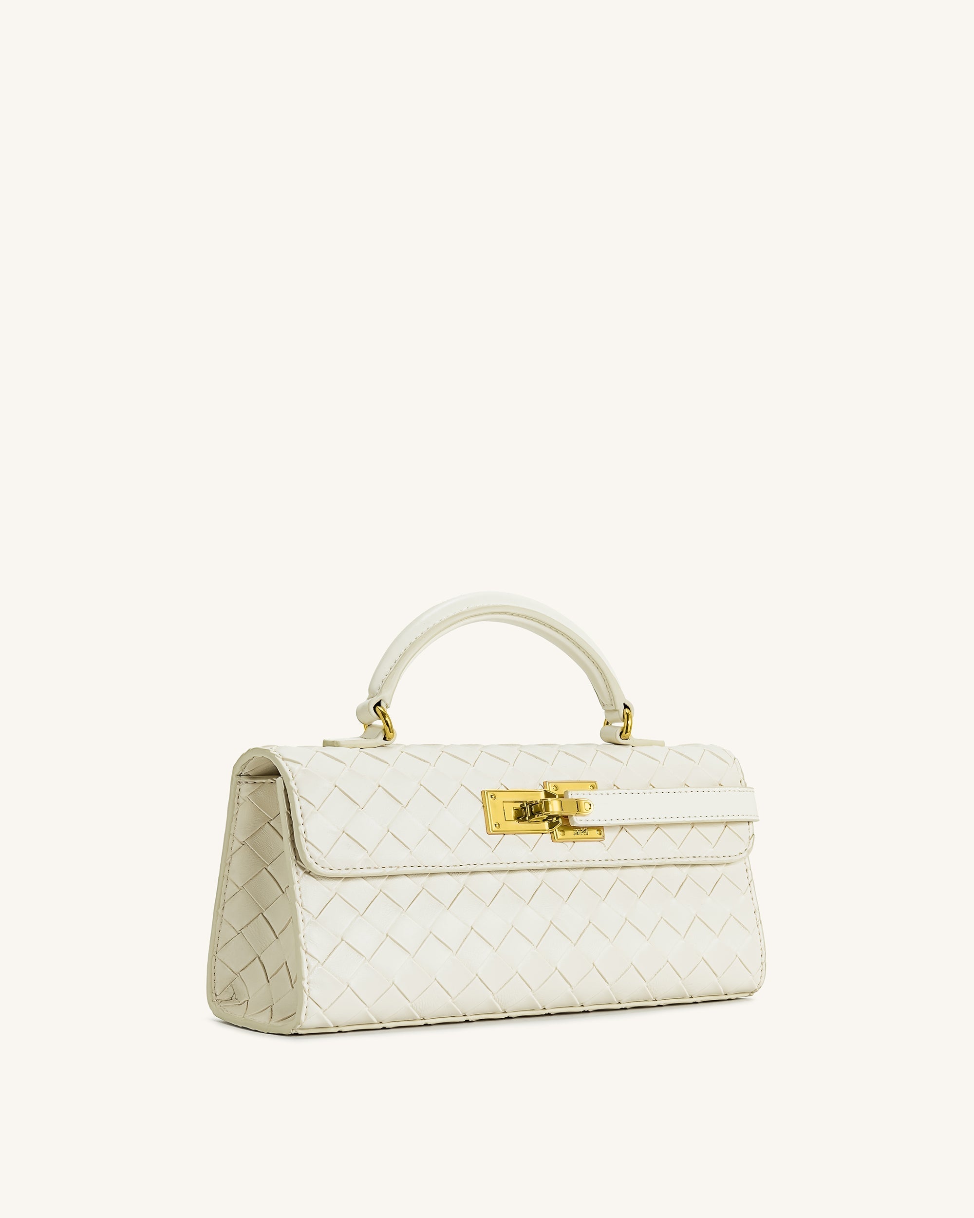 Jw Pei Keyla Weave Texture Top Handle Bag White