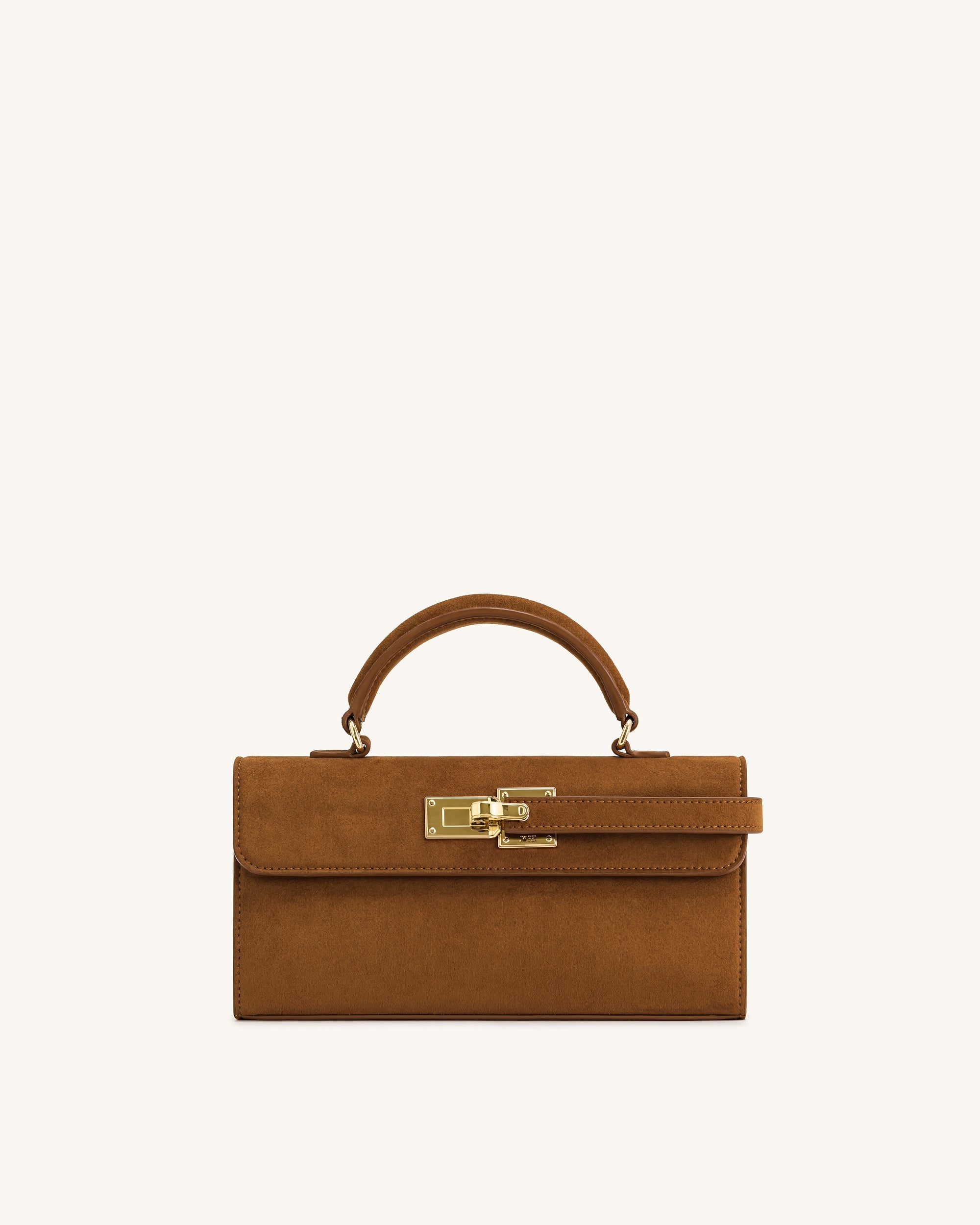 Jw Pei Keyla Faux Suede Top Handle Bag Brown
