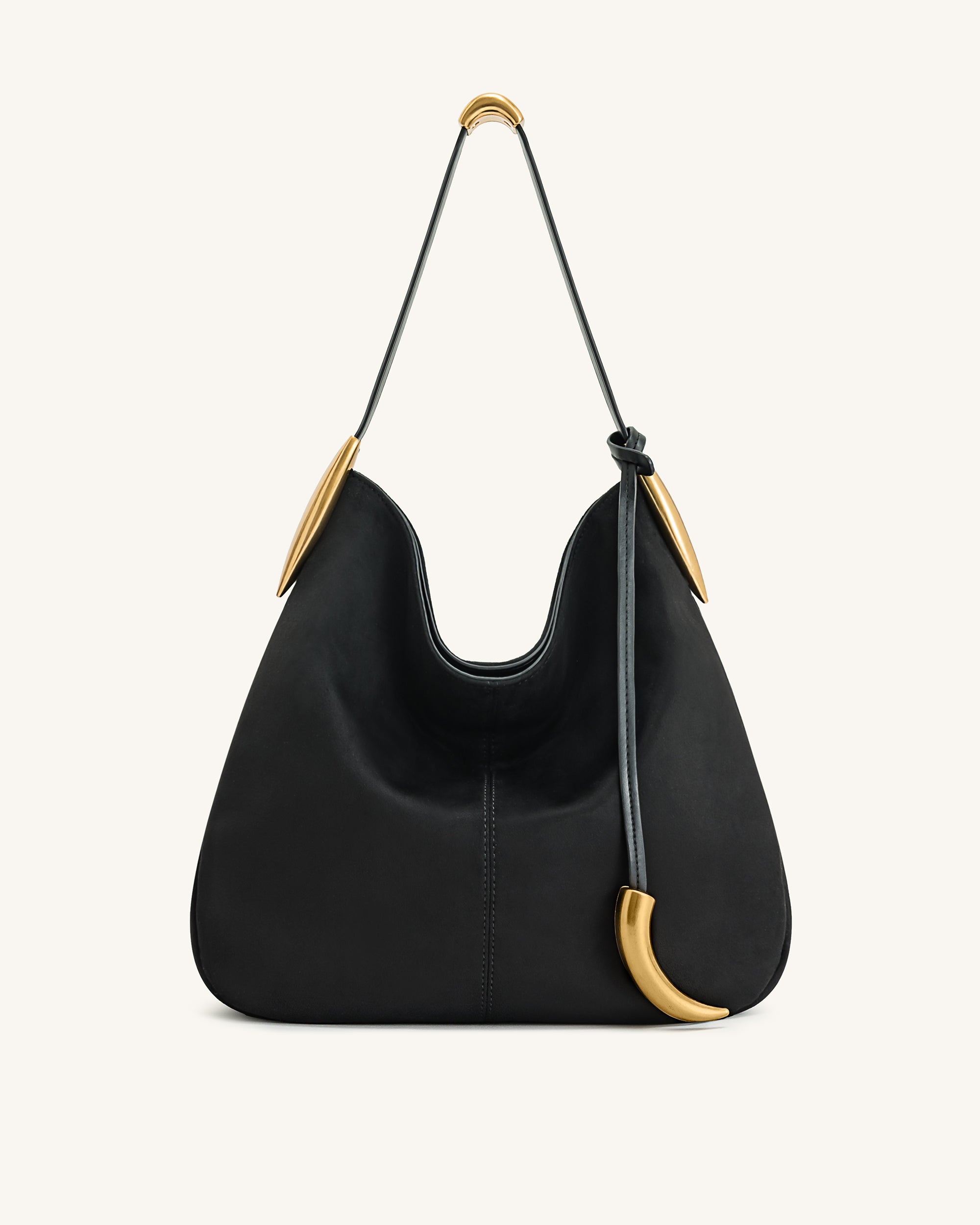 Jw Pei Nina Metal Charm Hobo Bag Black