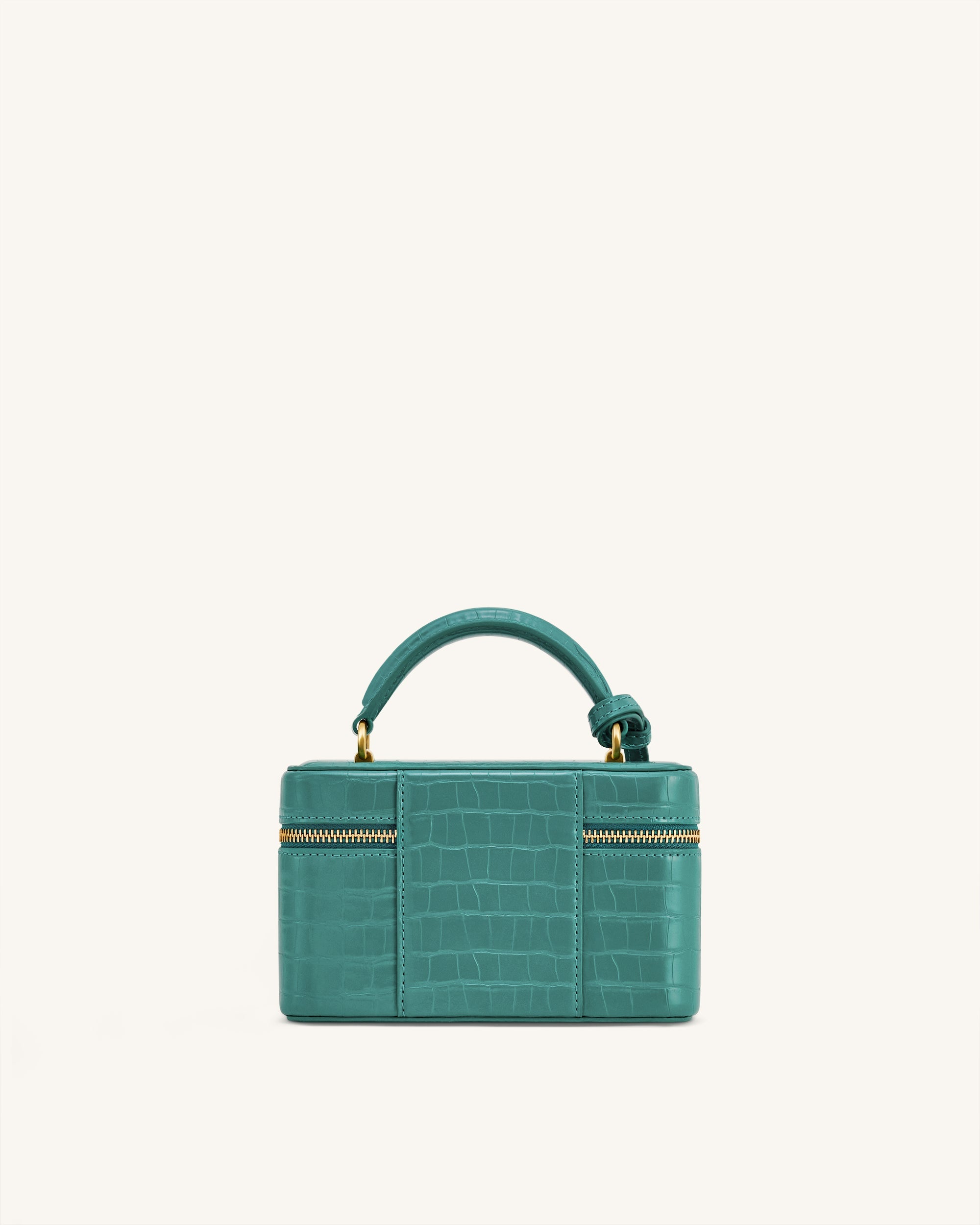 Jw Pei Cleo Box Shape Top Handle Bag Green Croc
