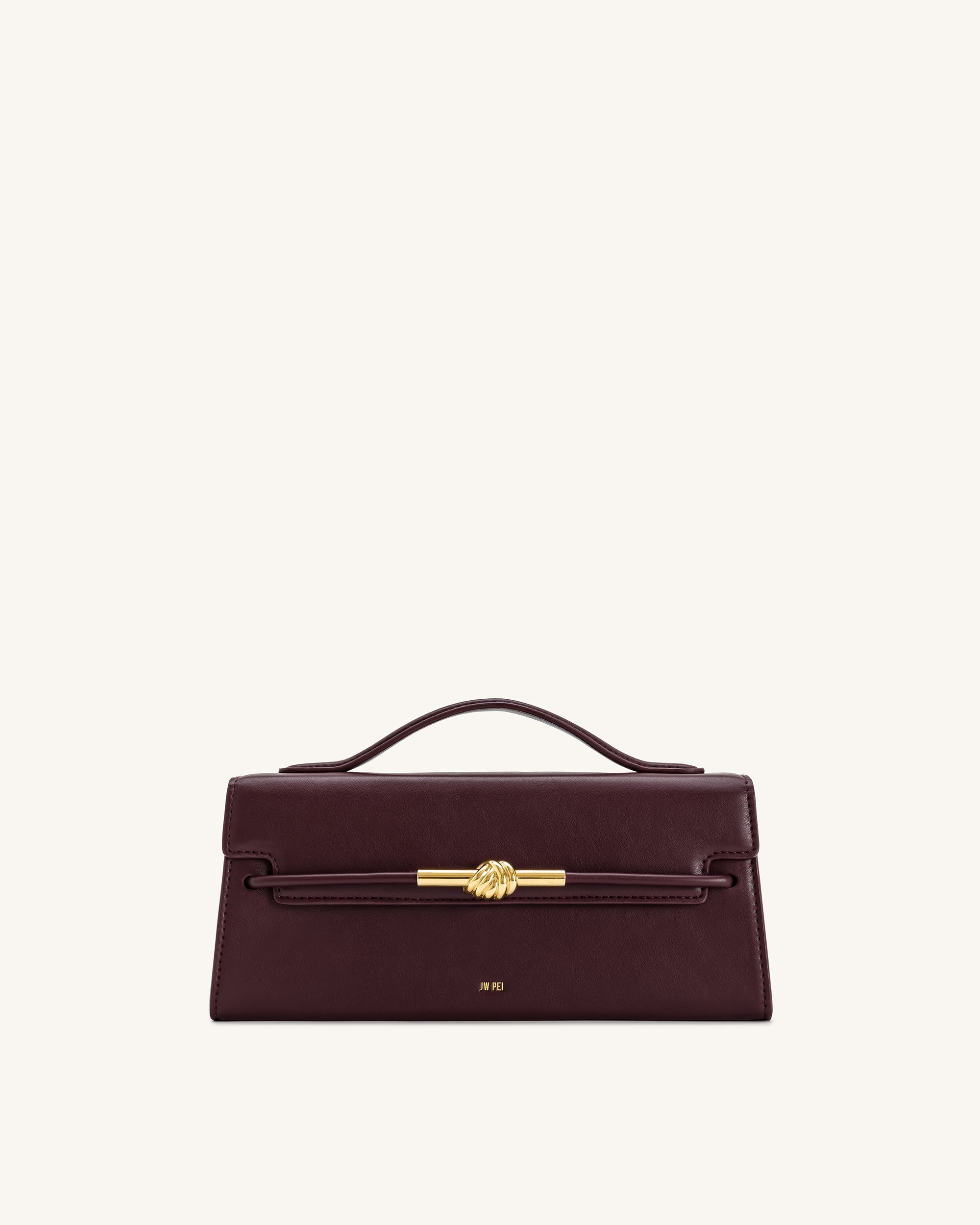 Jw Pei Lena Metal Rope Knot Top Handle Bag Deep Claret
