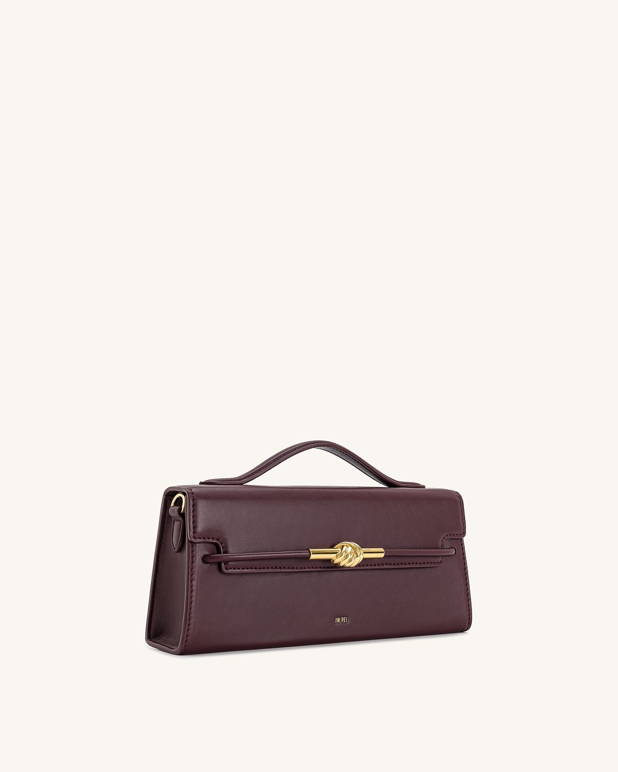 Jw Pei Lena Metal Rope Knot Top Handle Bag Deep Claret