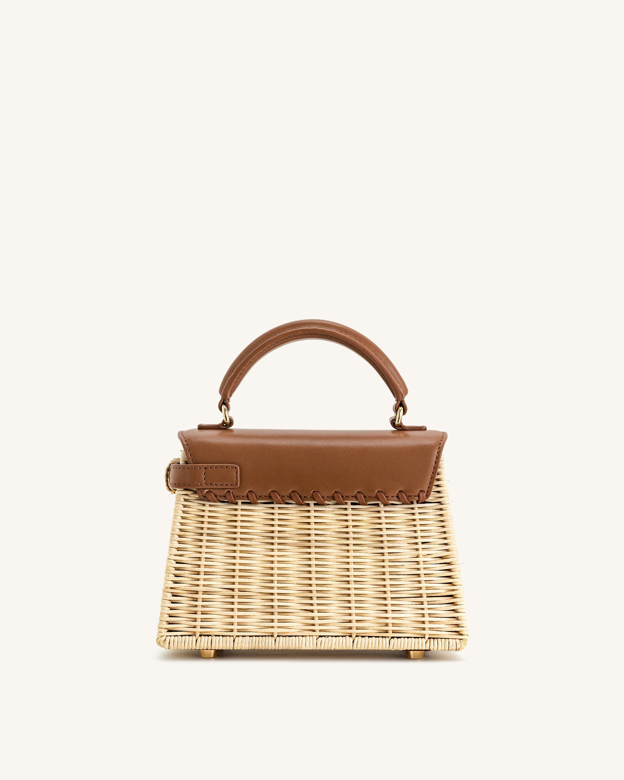 Jw Pei Elise Natural Rattan Weaving Handbag Brown Rattan